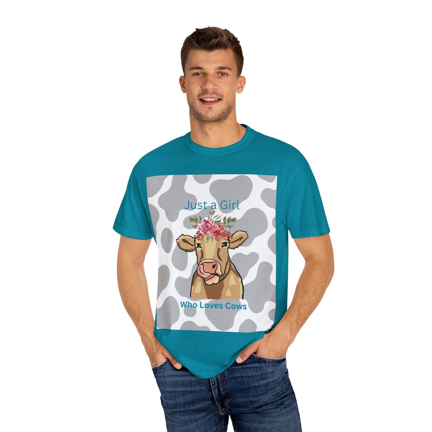 Just a Girl Who Loves Cows T-shirt - Fun and Whimsical Cotton Tee for Animal Lovers