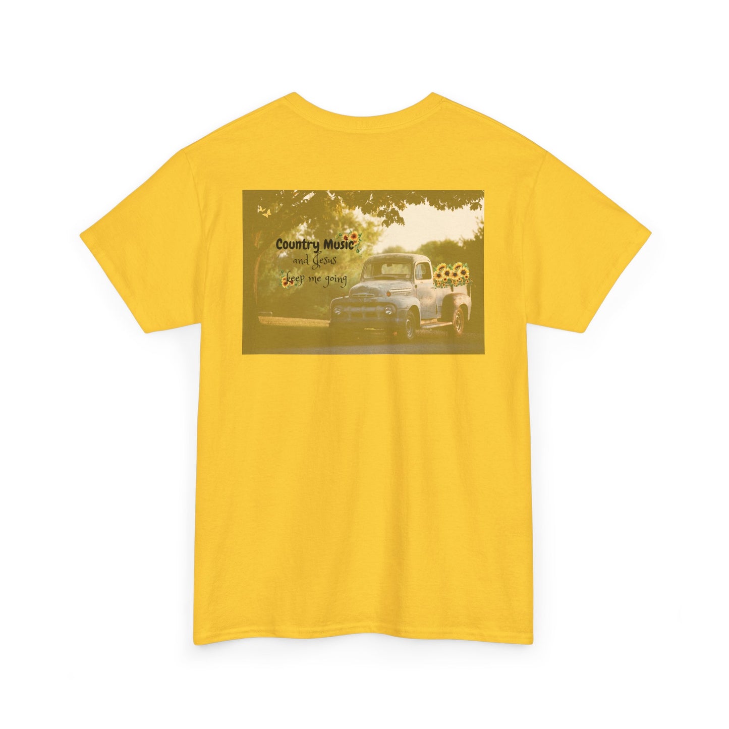 Unisex Heavy Cotton Tee with Country Music Design - Perfect for Music Lovers & Casual Outings