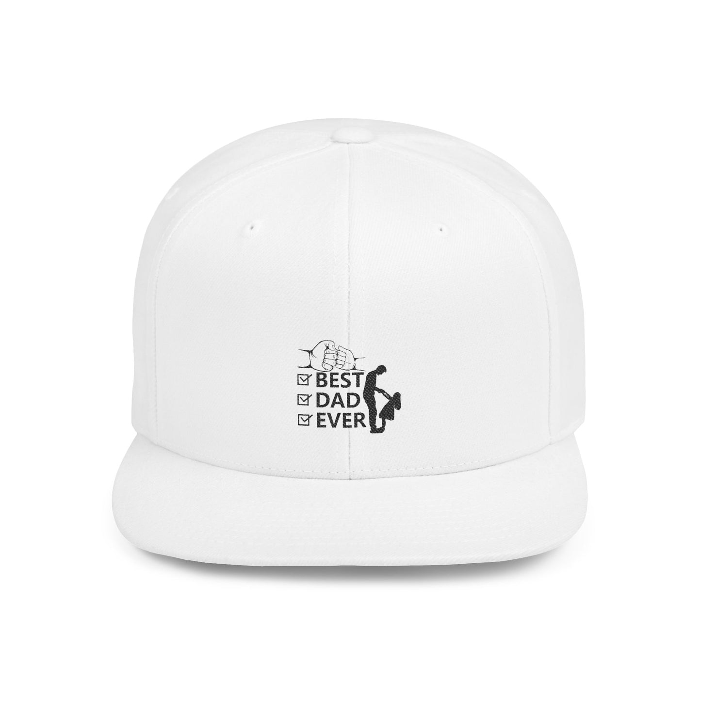 Best Dad Ever Flat Bill Snapback Hat