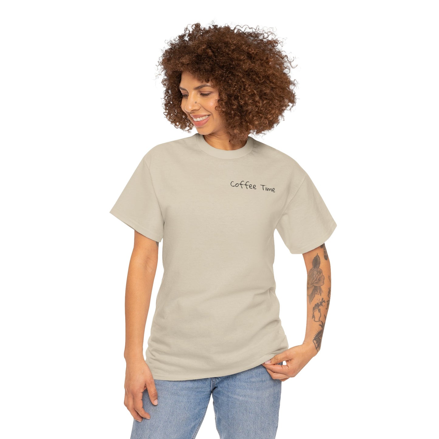Coffee Time Unisex Heavy Cotton Tee - Faith & Caffeine Inspiration