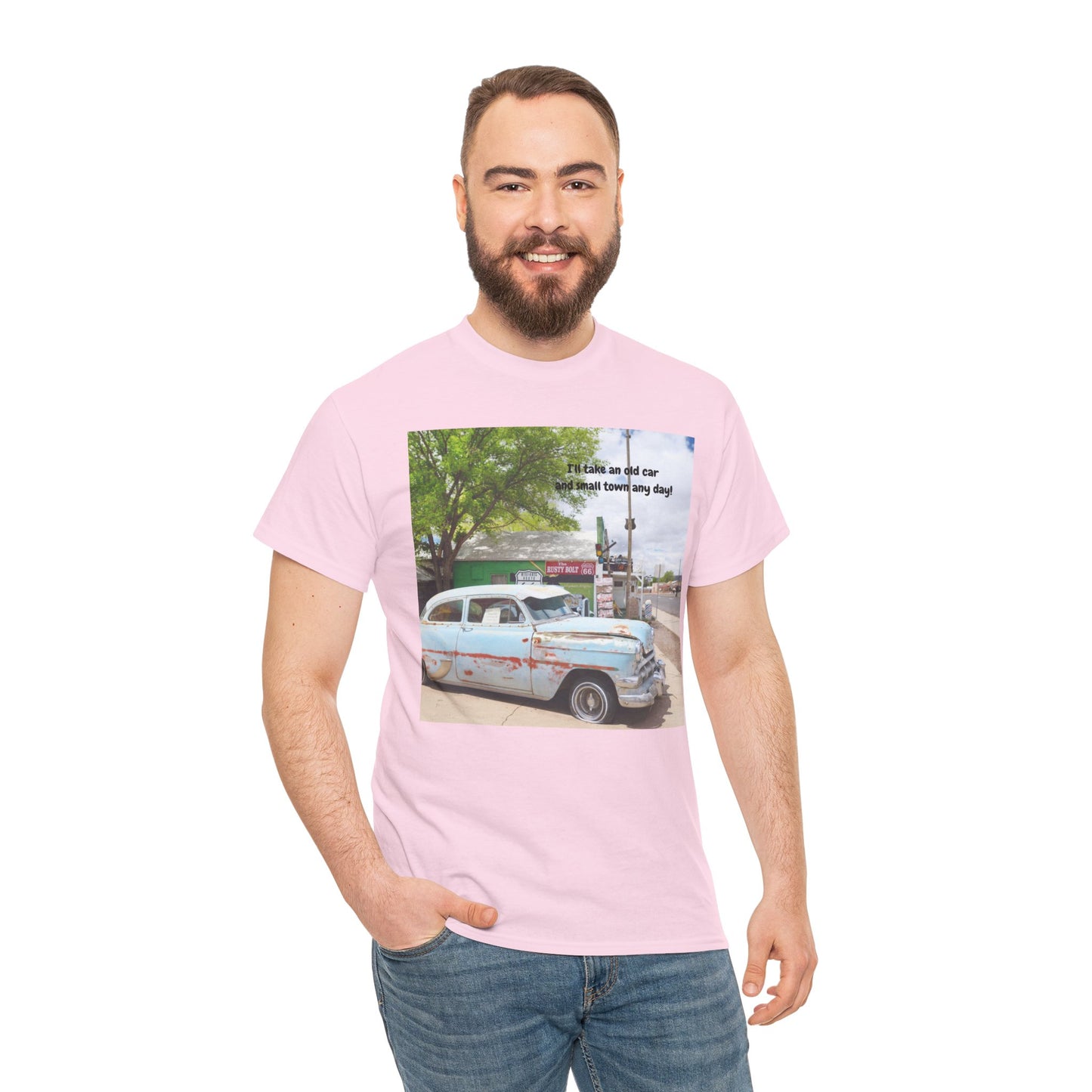 Rustic Vintage Car Tee - Retro Aesthetic Graphic T-Shirt for Casual Outings, Gifts, Travel, Summer Wardrobe, Road Trip Wear