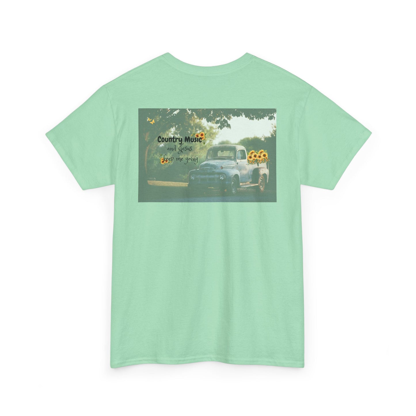 Unisex Heavy Cotton Tee with Country Music Design - Perfect for Music Lovers & Casual Outings