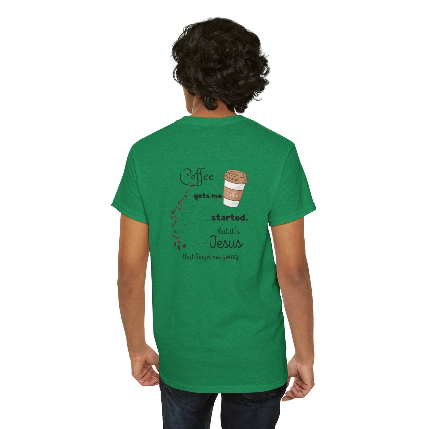 Coffee Time Unisex Heavy Cotton Tee - Faith & Caffeine Inspiration