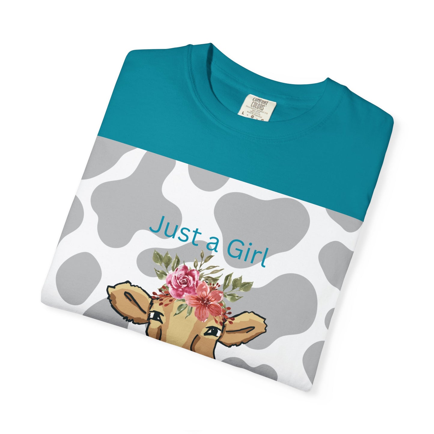 Just a Girl Who Loves Cows T-shirt - Fun and Whimsical Cotton Tee for Animal Lovers