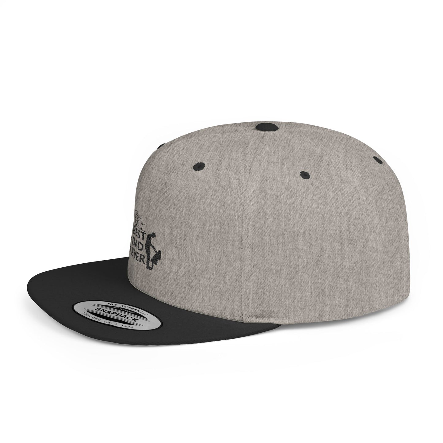 Best Dad Ever Flat Bill Snapback Hat