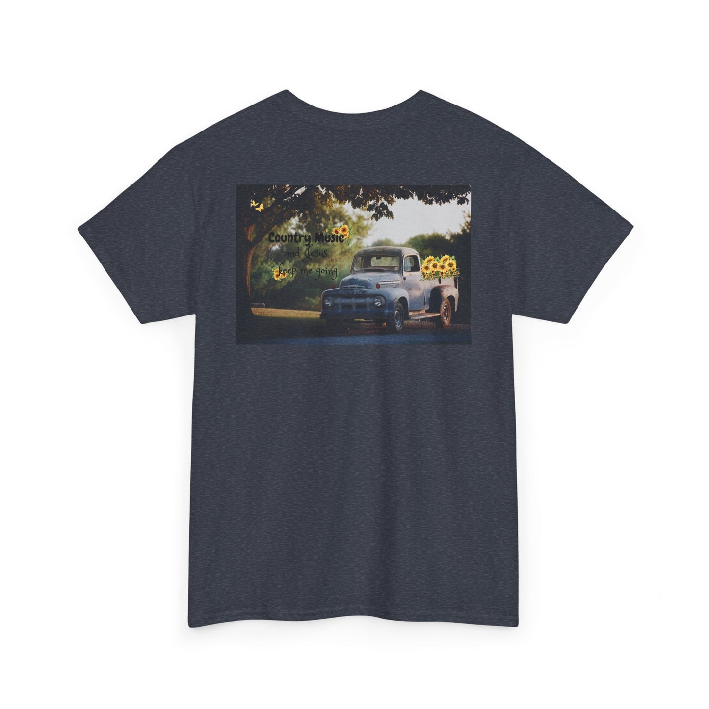 Unisex Heavy Cotton Tee with Country Music Design - Perfect for Music Lovers & Casual Outings