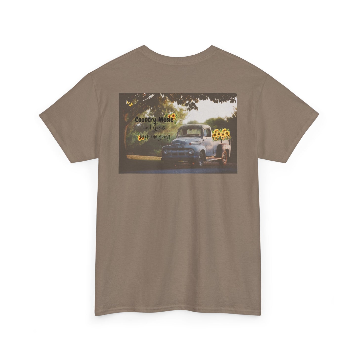 Unisex Heavy Cotton Tee with Country Music Design - Perfect for Music Lovers & Casual Outings