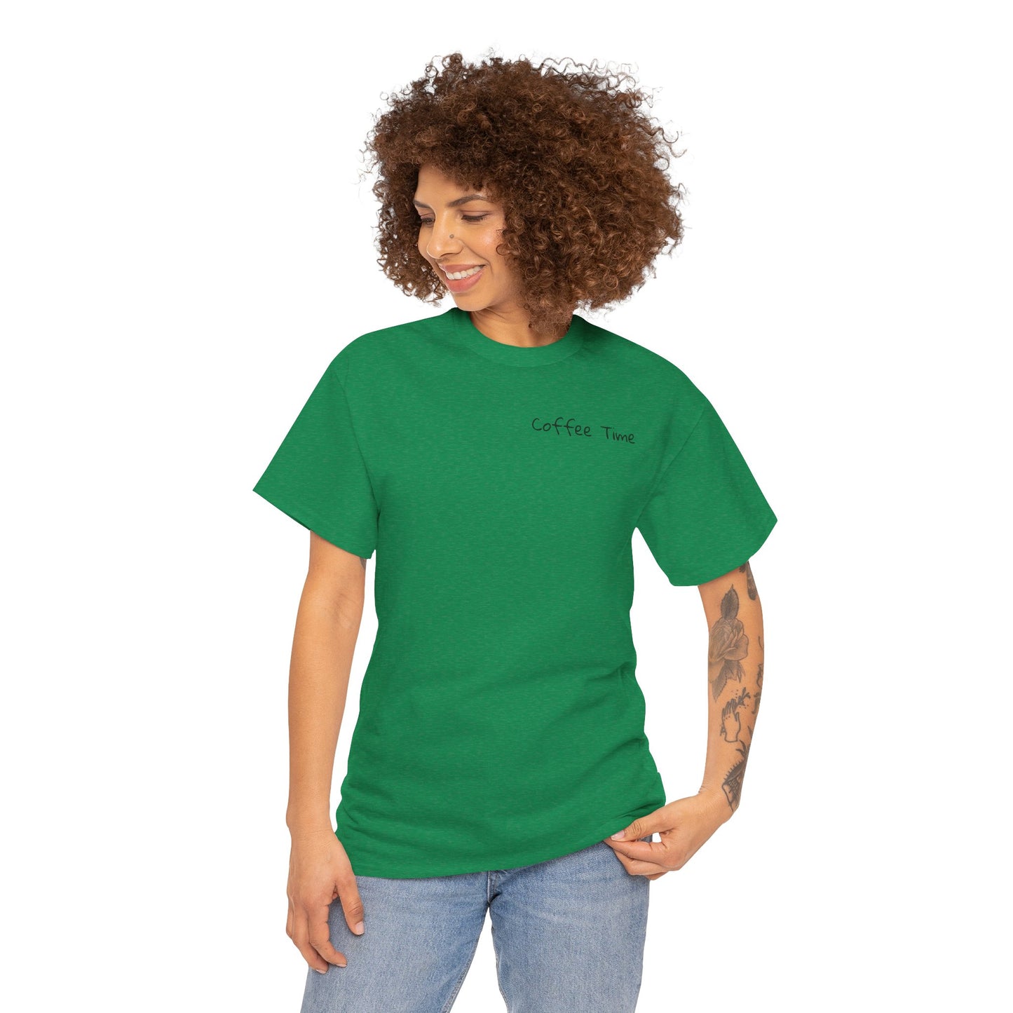 Coffee Time Unisex Heavy Cotton Tee - Faith & Caffeine Inspiration