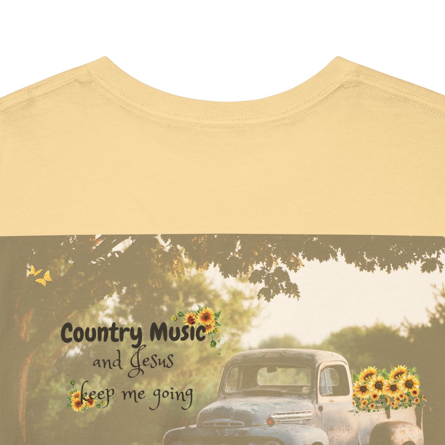 Unisex Heavy Cotton Tee with Country Music Design - Perfect for Music Lovers & Casual Outings