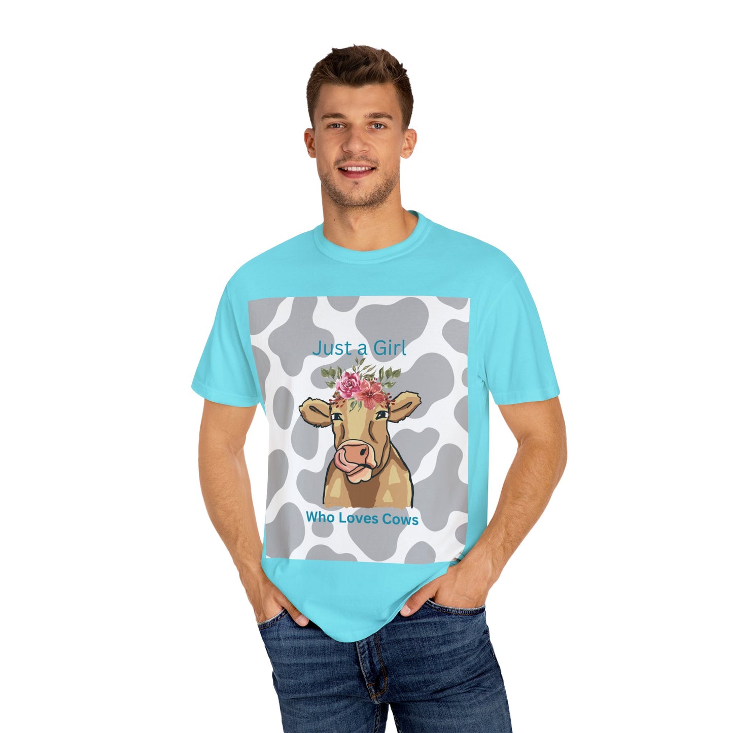 Just a Girl Who Loves Cows T-shirt - Fun and Whimsical Cotton Tee for Animal Lovers