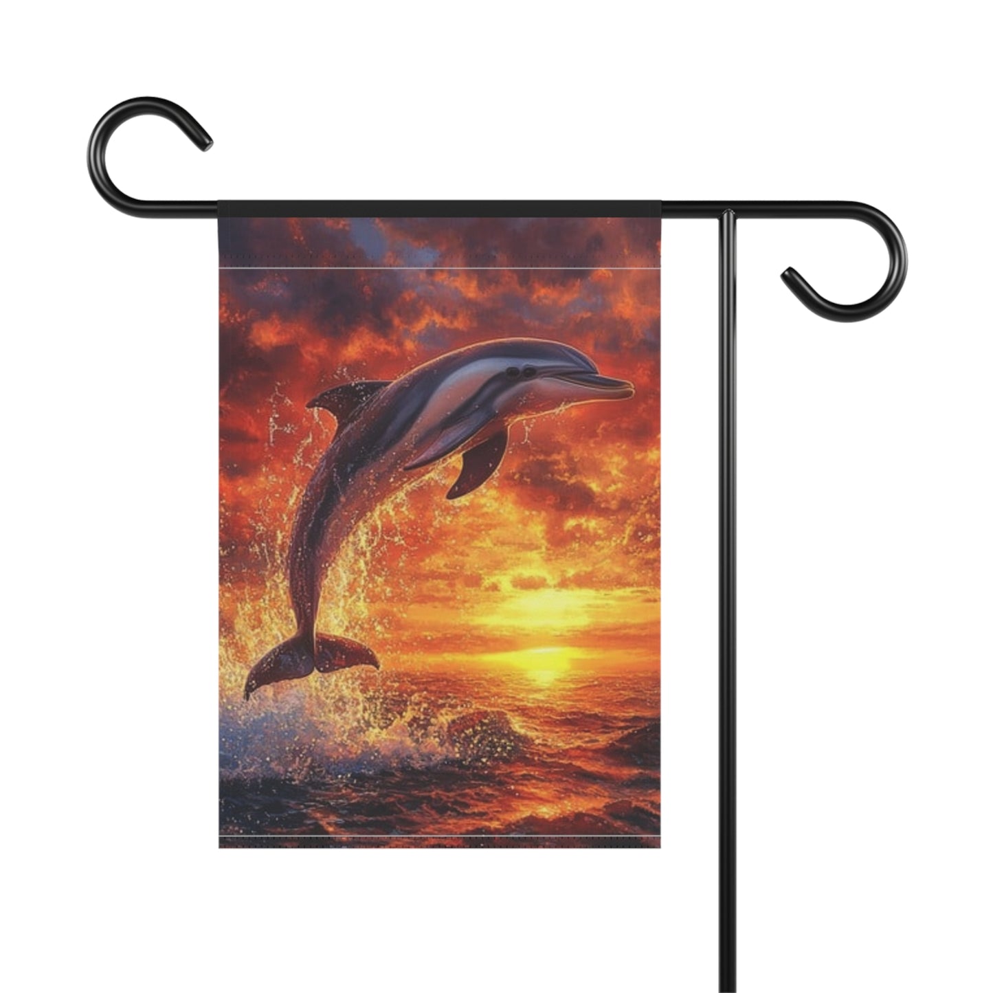 Dolphin Sunset Garden Banner