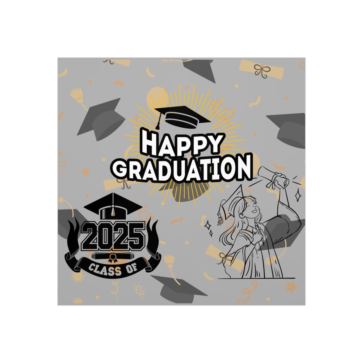 Graduation Foam Board Sign – Happy Graduation 2025 Decoration