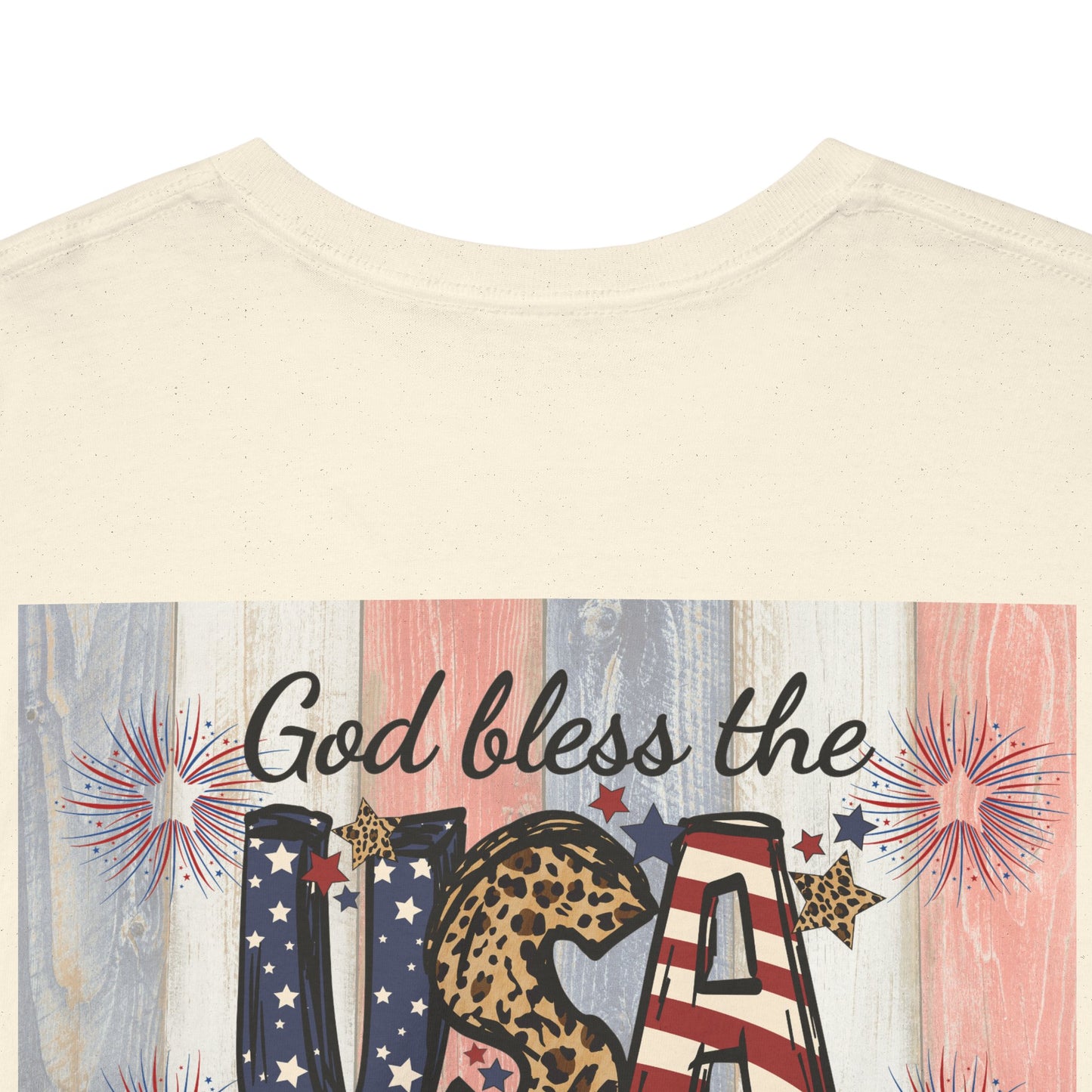 Patriotic Love Unisex Heavy Cotton Tee - God Bless the USA Design