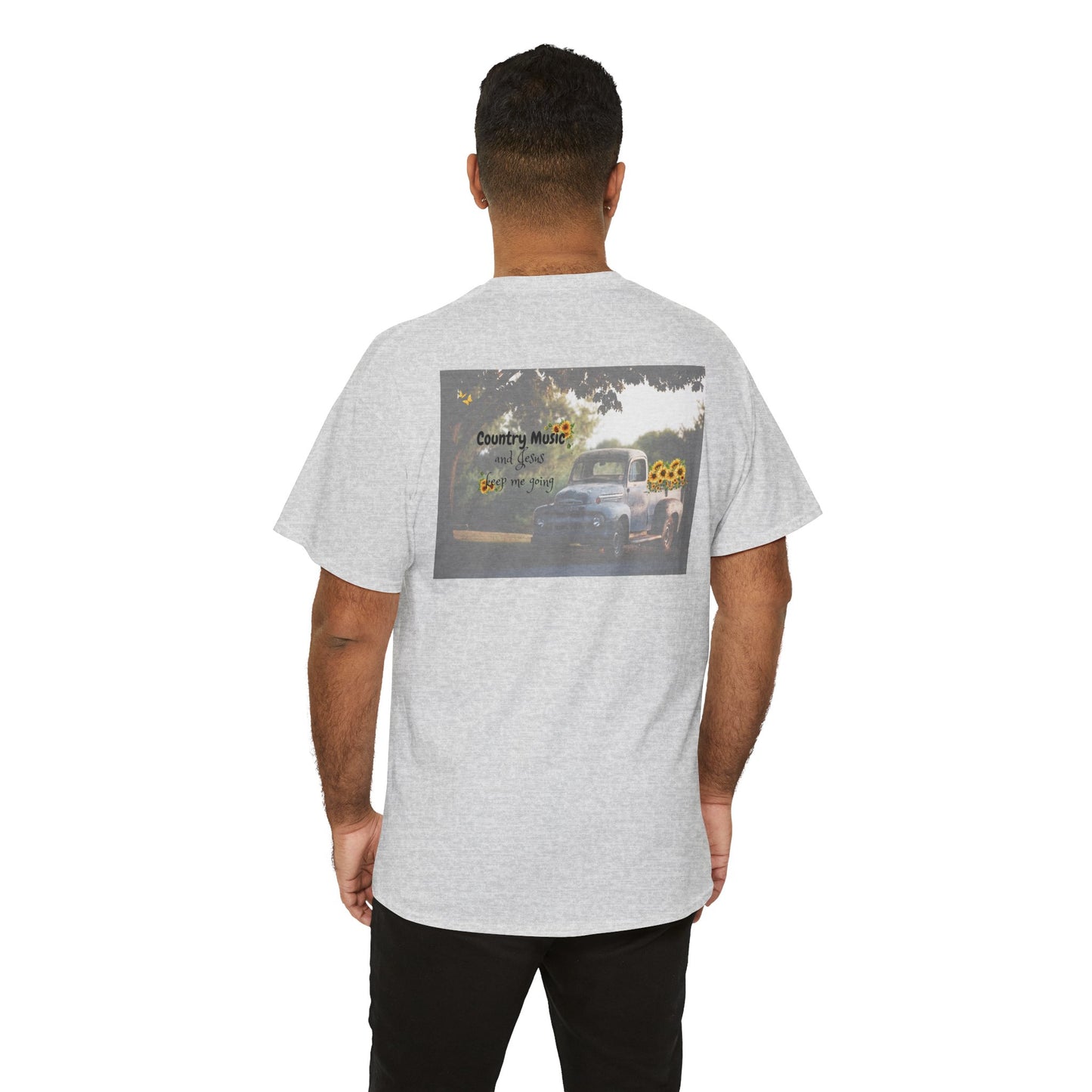 Unisex Heavy Cotton Tee with Country Music Design - Perfect for Music Lovers & Casual Outings