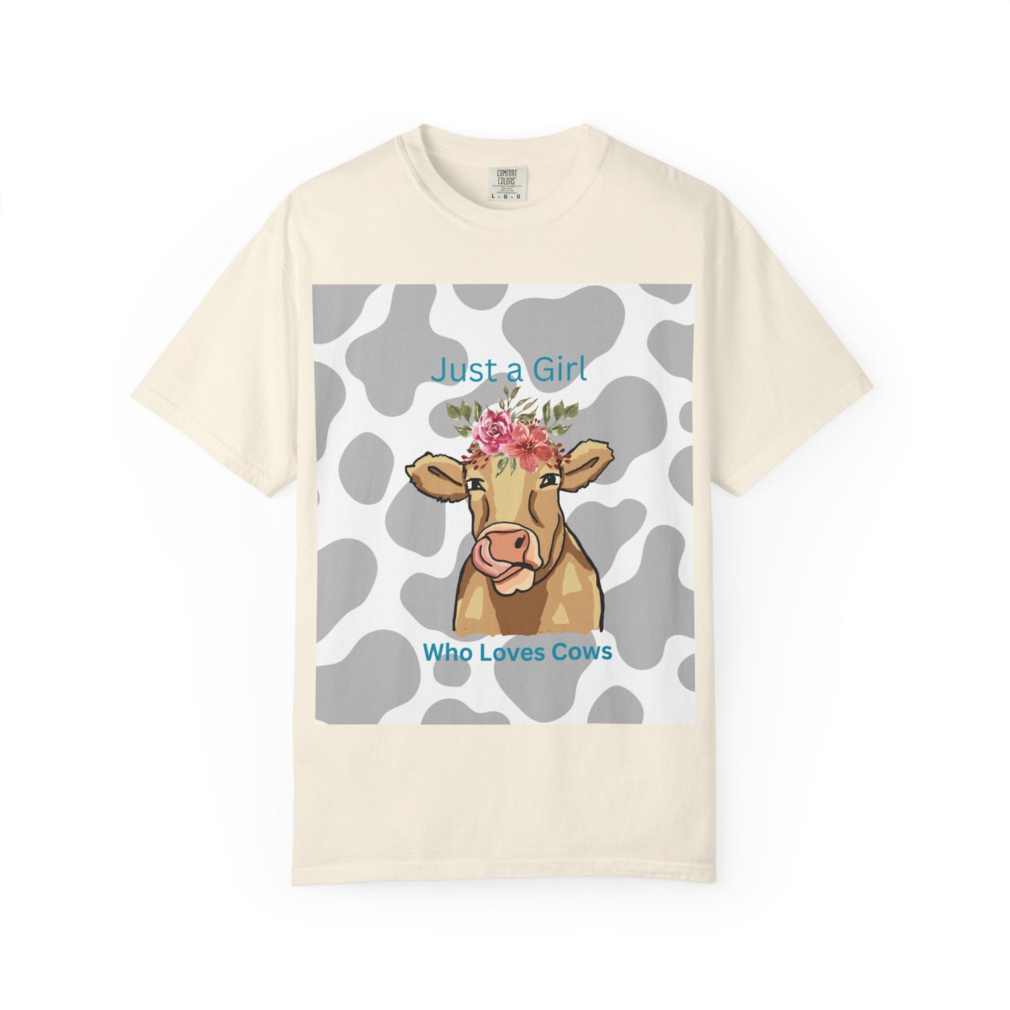 Just a Girl Who Loves Cows T-shirt - Fun and Whimsical Cotton Tee for Animal Lovers
