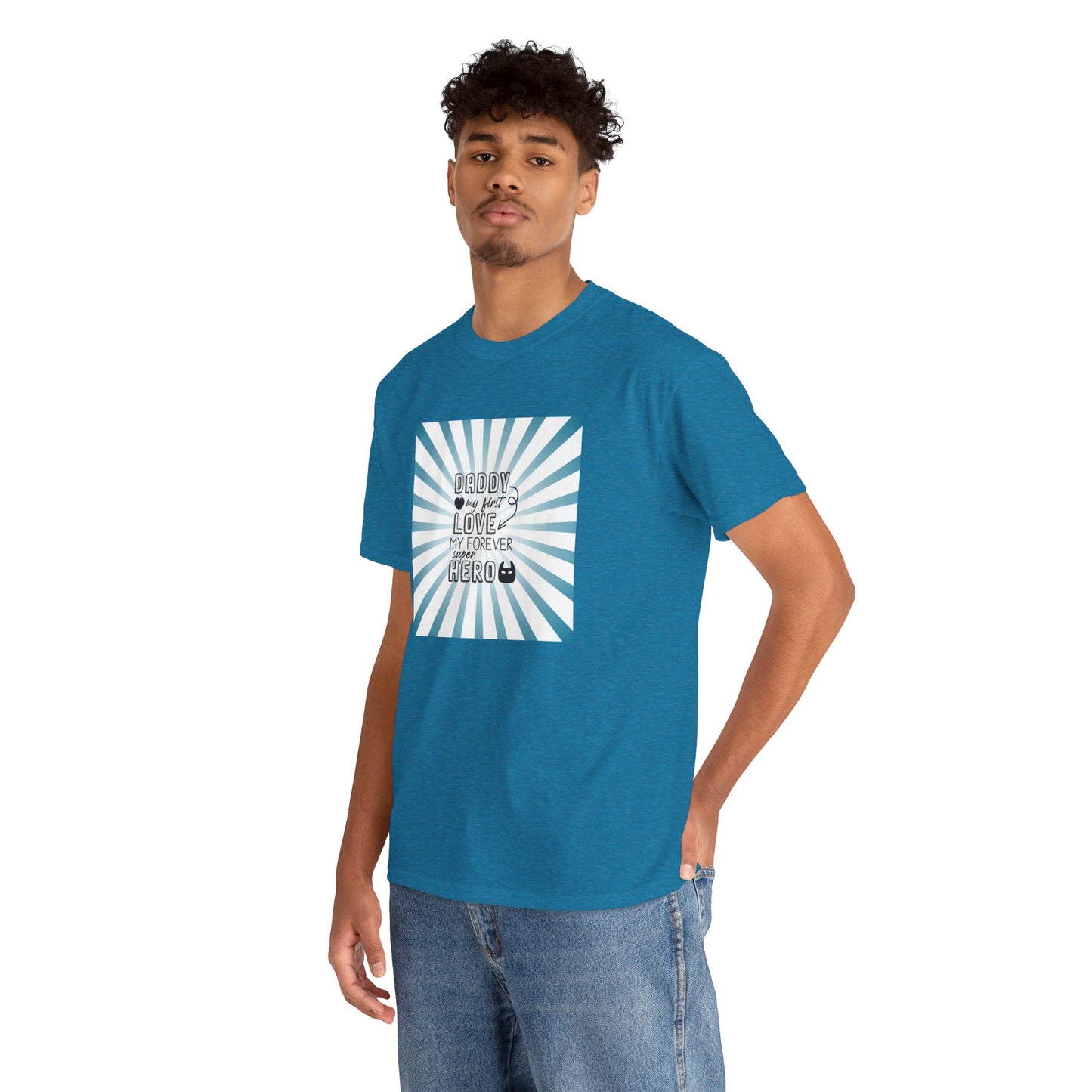Daddy My Hero Unisex Heavy Cotton Tee - Perfect Gift for Father's Day