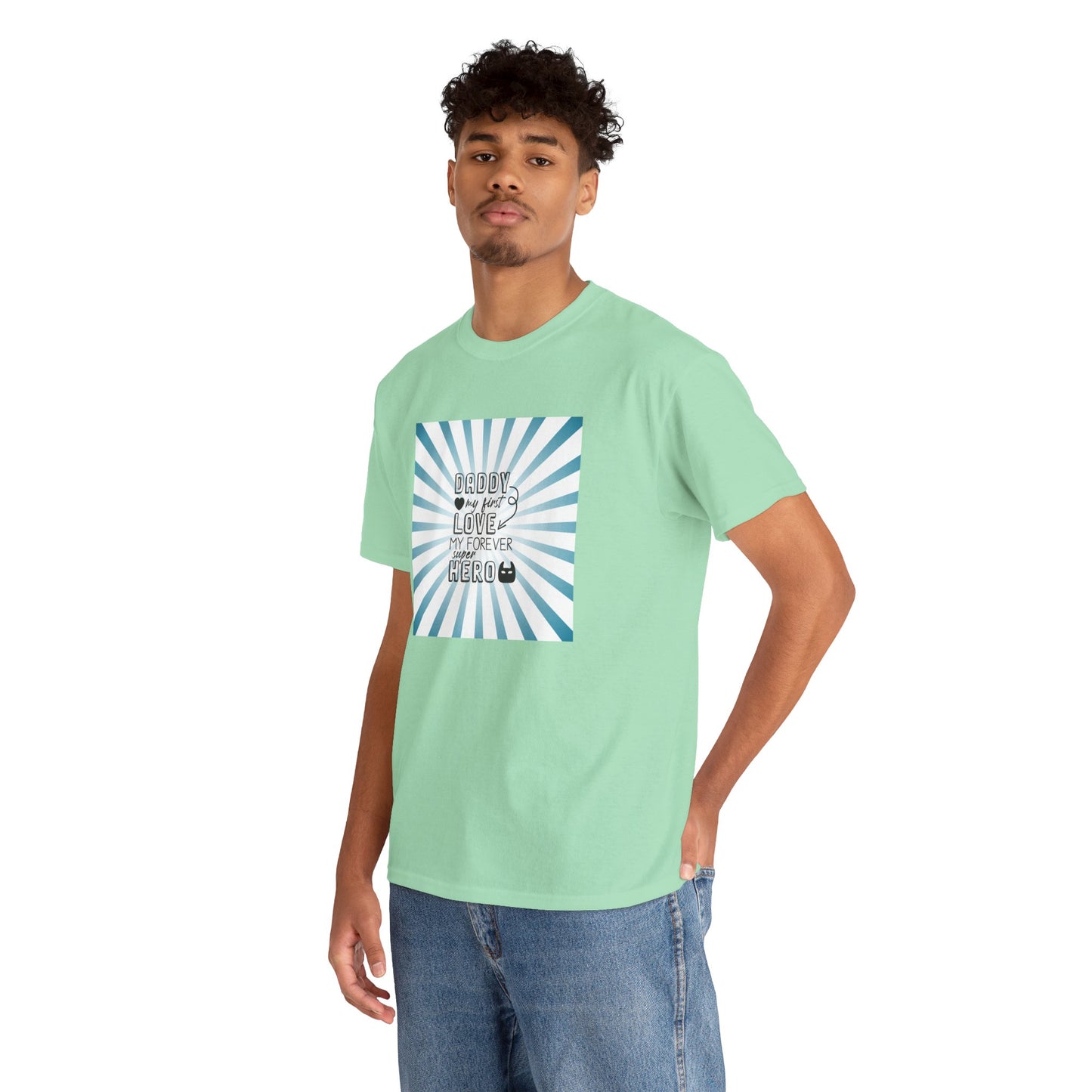 Daddy My Hero Unisex Heavy Cotton Tee - Perfect Gift for Father's Day