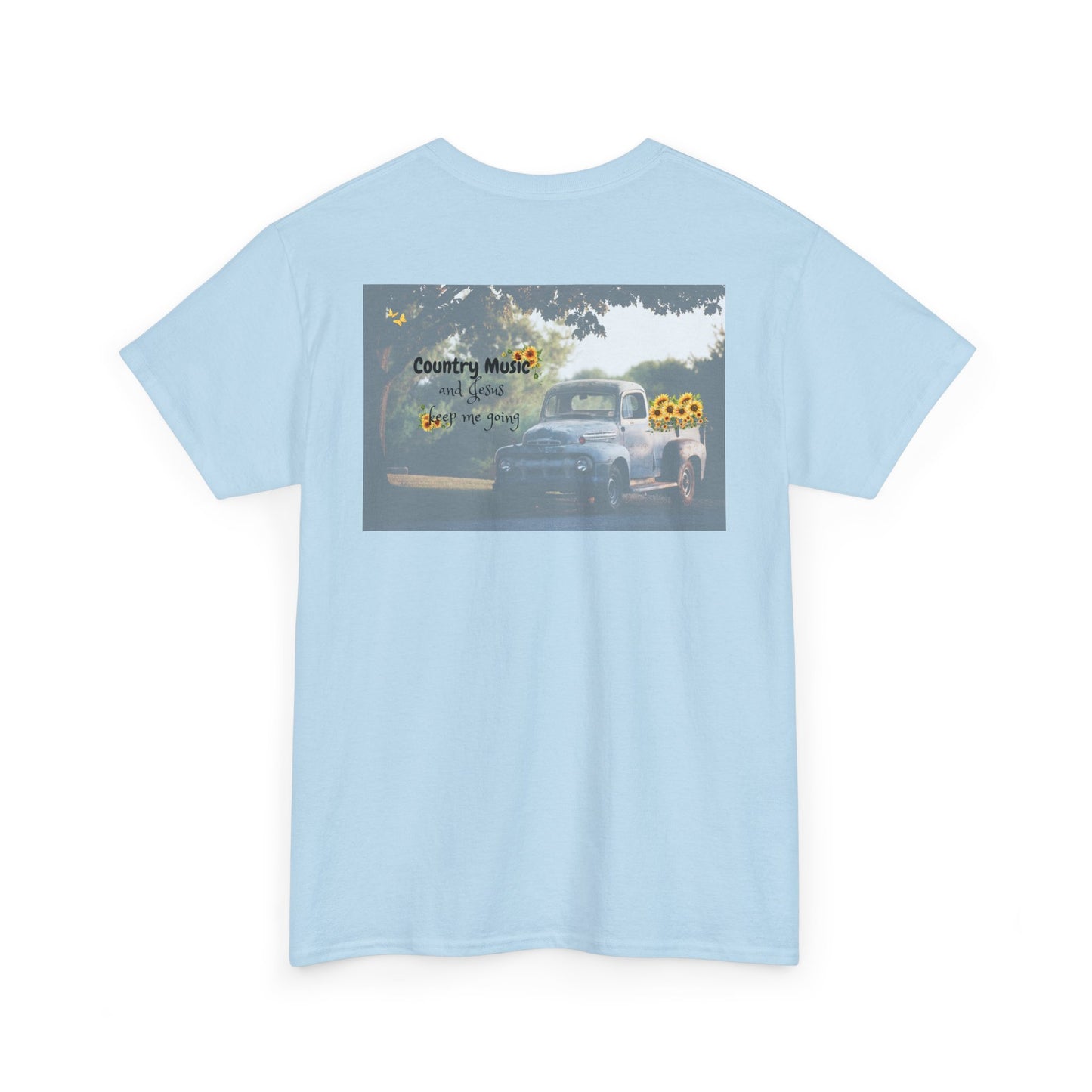 Unisex Heavy Cotton Tee with Country Music Design - Perfect for Music Lovers & Casual Outings
