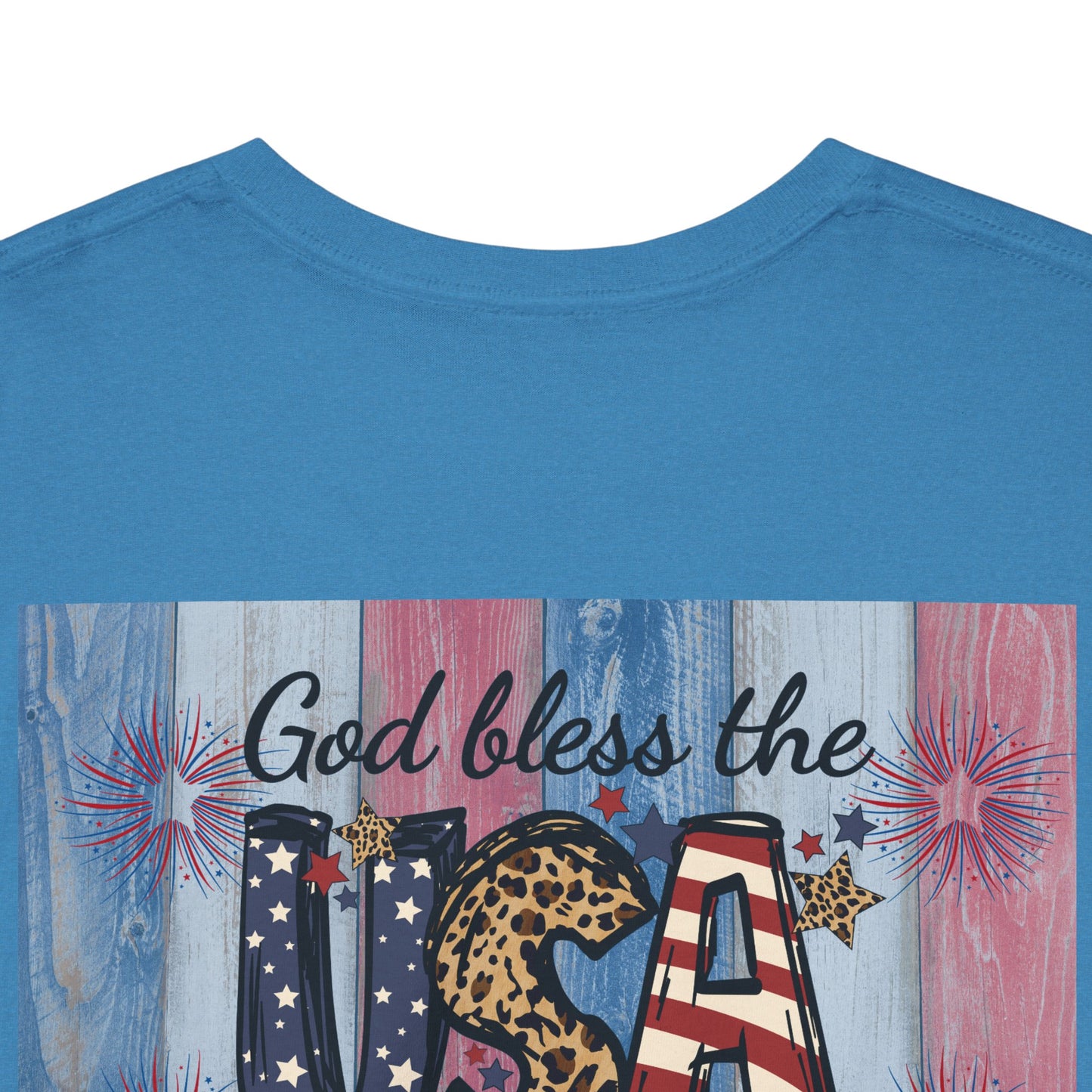 Patriotic Love Unisex Heavy Cotton Tee - God Bless the USA Design