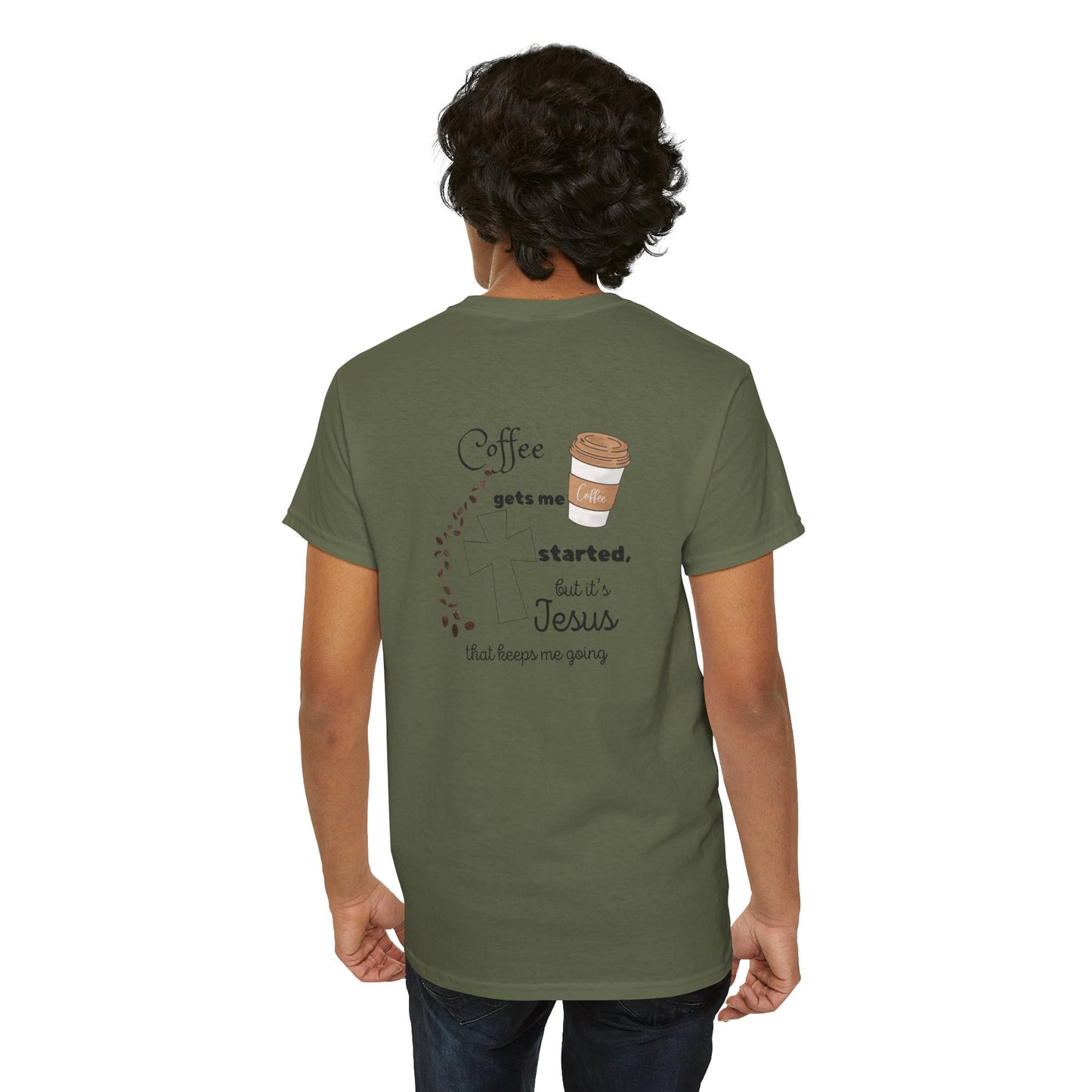 Coffee Time Unisex Heavy Cotton Tee - Faith & Caffeine Inspiration