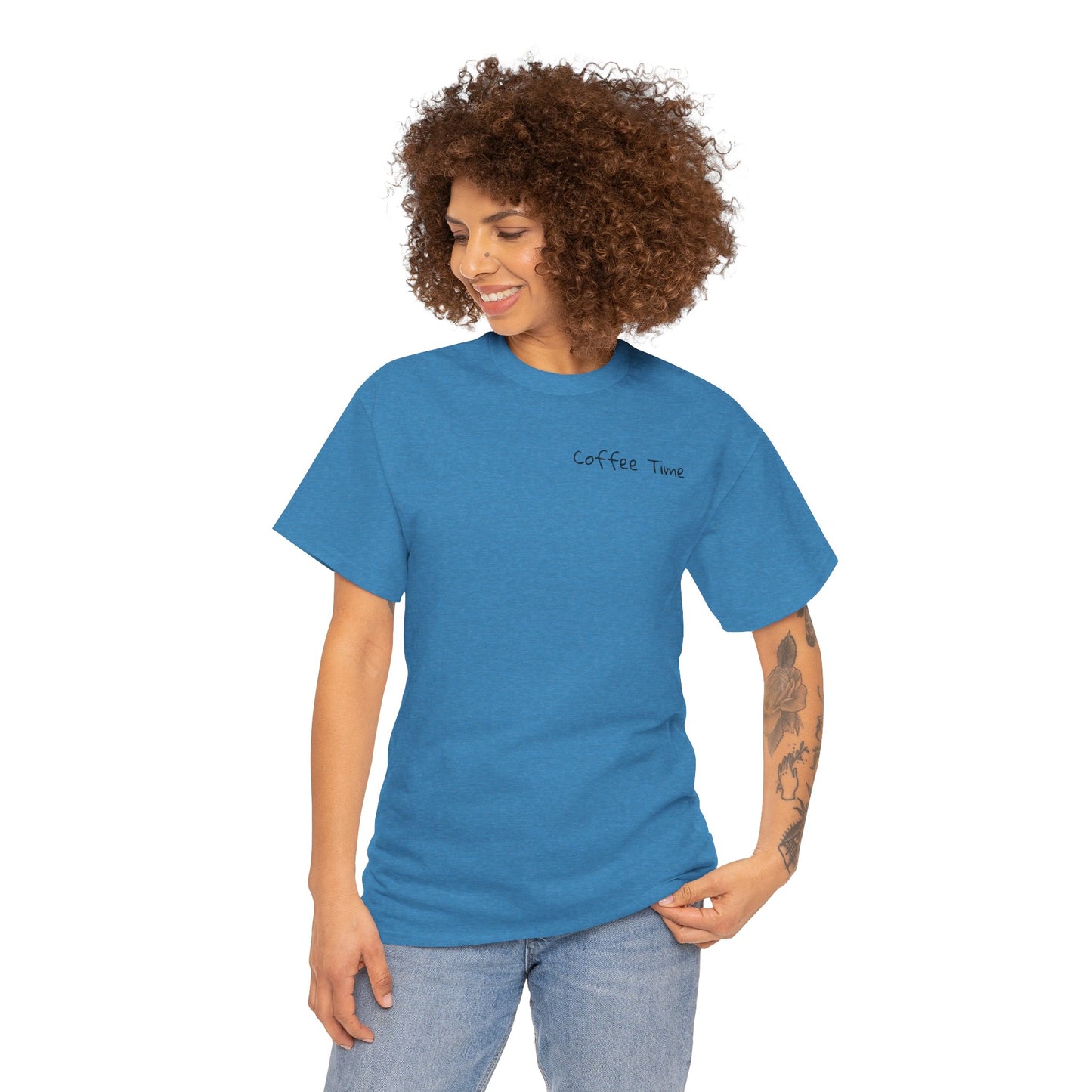 Coffee Time Unisex Heavy Cotton Tee - Faith & Caffeine Inspiration