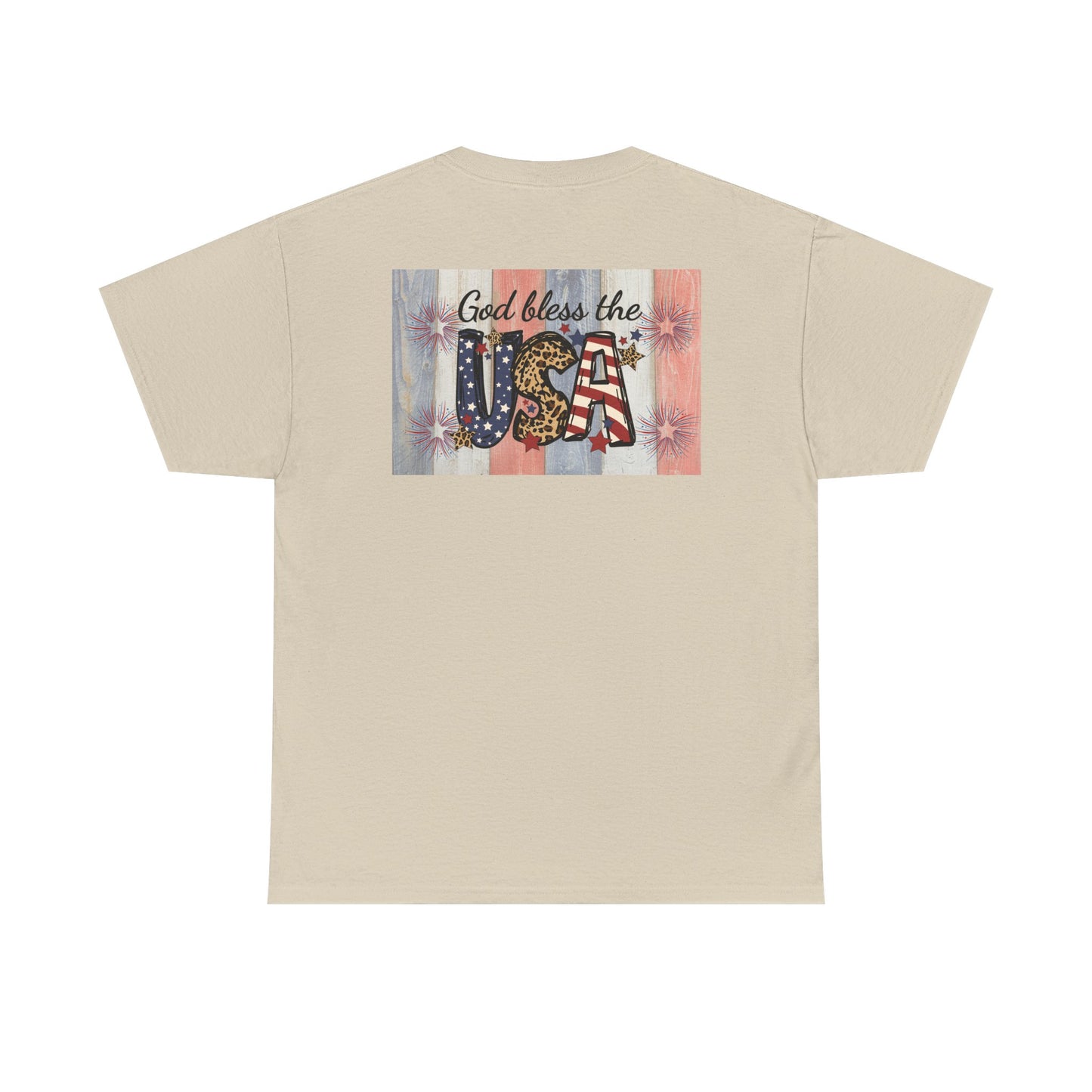 Patriotic Love Unisex Heavy Cotton Tee - God Bless the USA Design