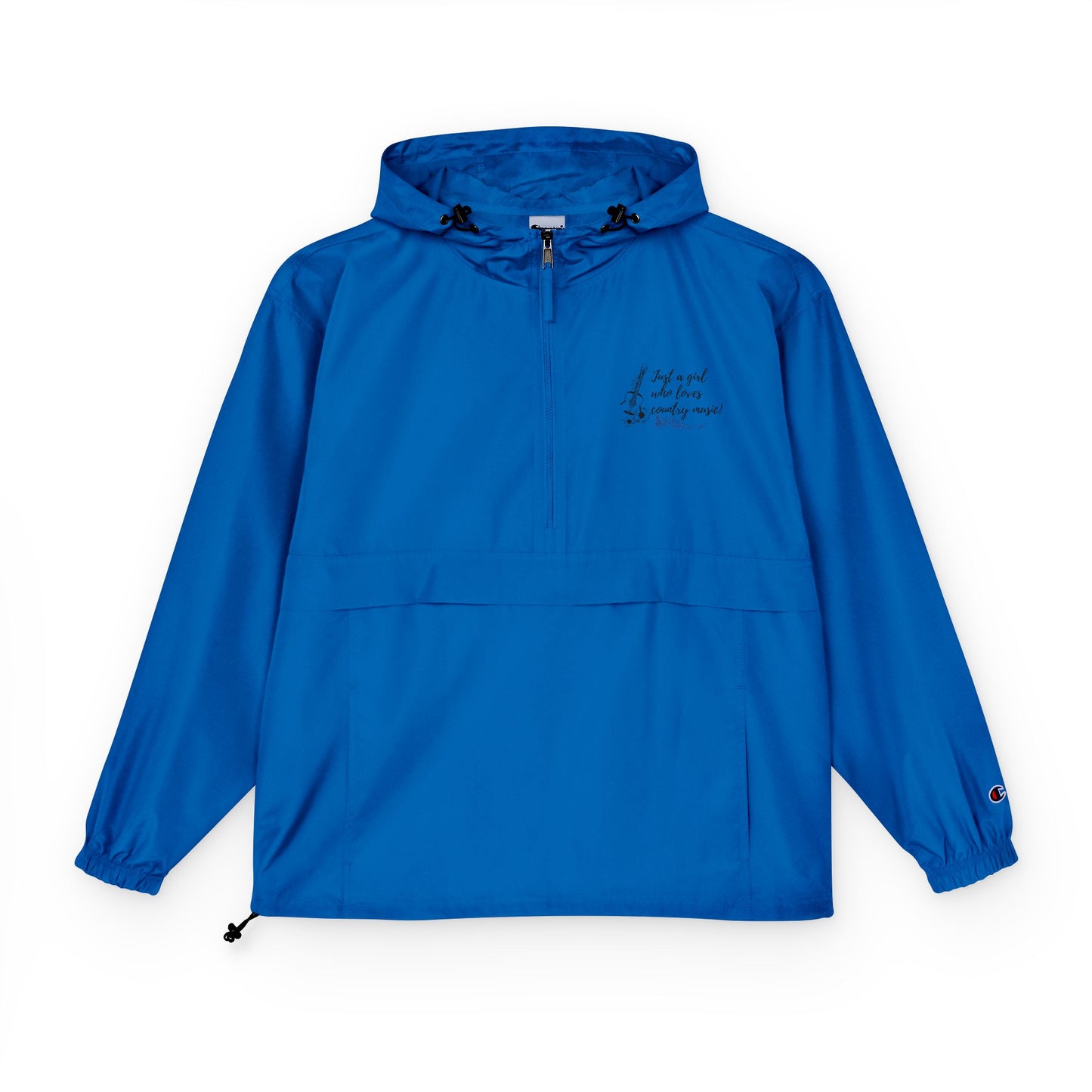 Unisex Packable Anorak Jacket - Lightweight Orange Rain Gear with Inspirational Quote
