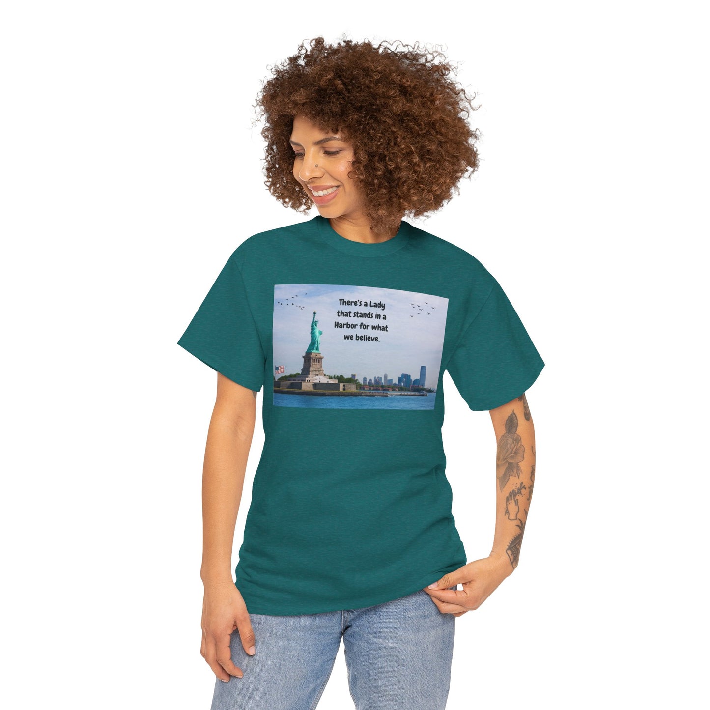 Unisex Heavy Cotton Tee with Lady Liberty Design, Inspirational Quote T-Shirt, Independence Day Gift, Patriot Apparel, New York [...]