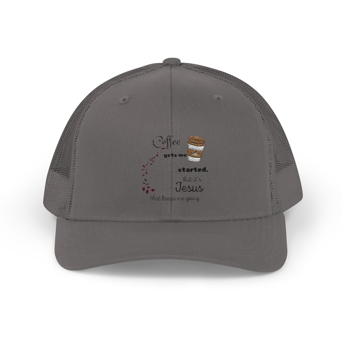 Coffee & Jesus Snapback Trucker Cap - Motivational Hat for Coffee Lovers