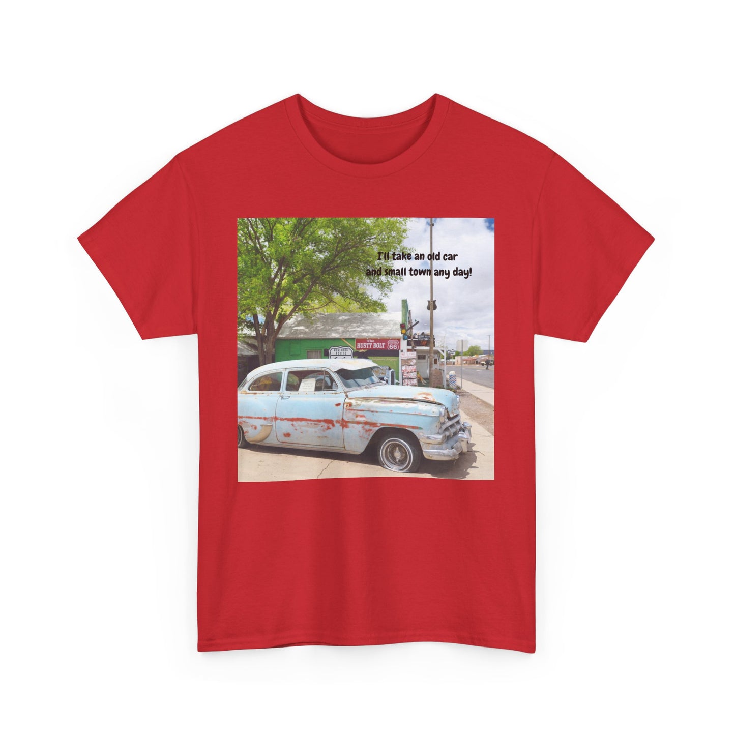 Rustic Vintage Car Tee - Retro Aesthetic Graphic T-Shirt for Casual Outings, Gifts, Travel, Summer Wardrobe, Road Trip Wear