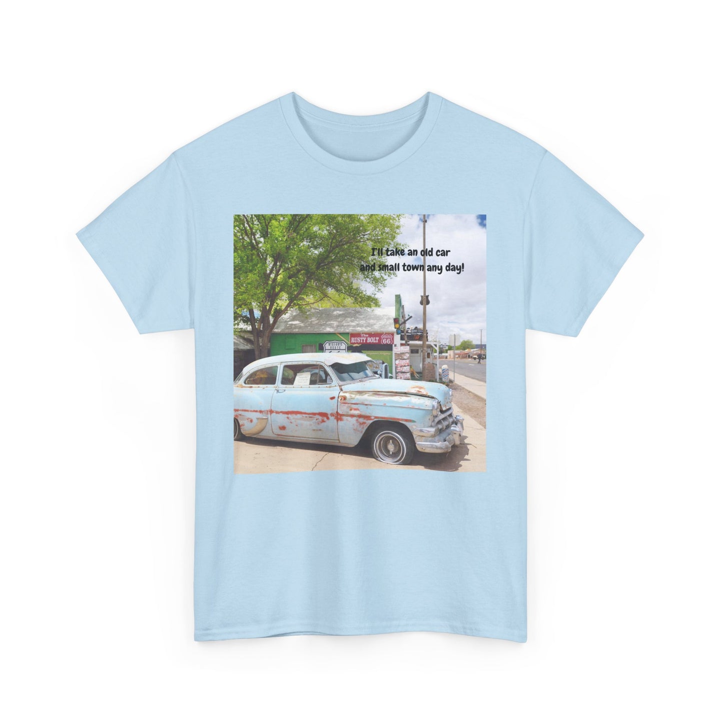 Rustic Vintage Car Tee - Retro Aesthetic Graphic T-Shirt for Casual Outings, Gifts, Travel, Summer Wardrobe, Road Trip Wear