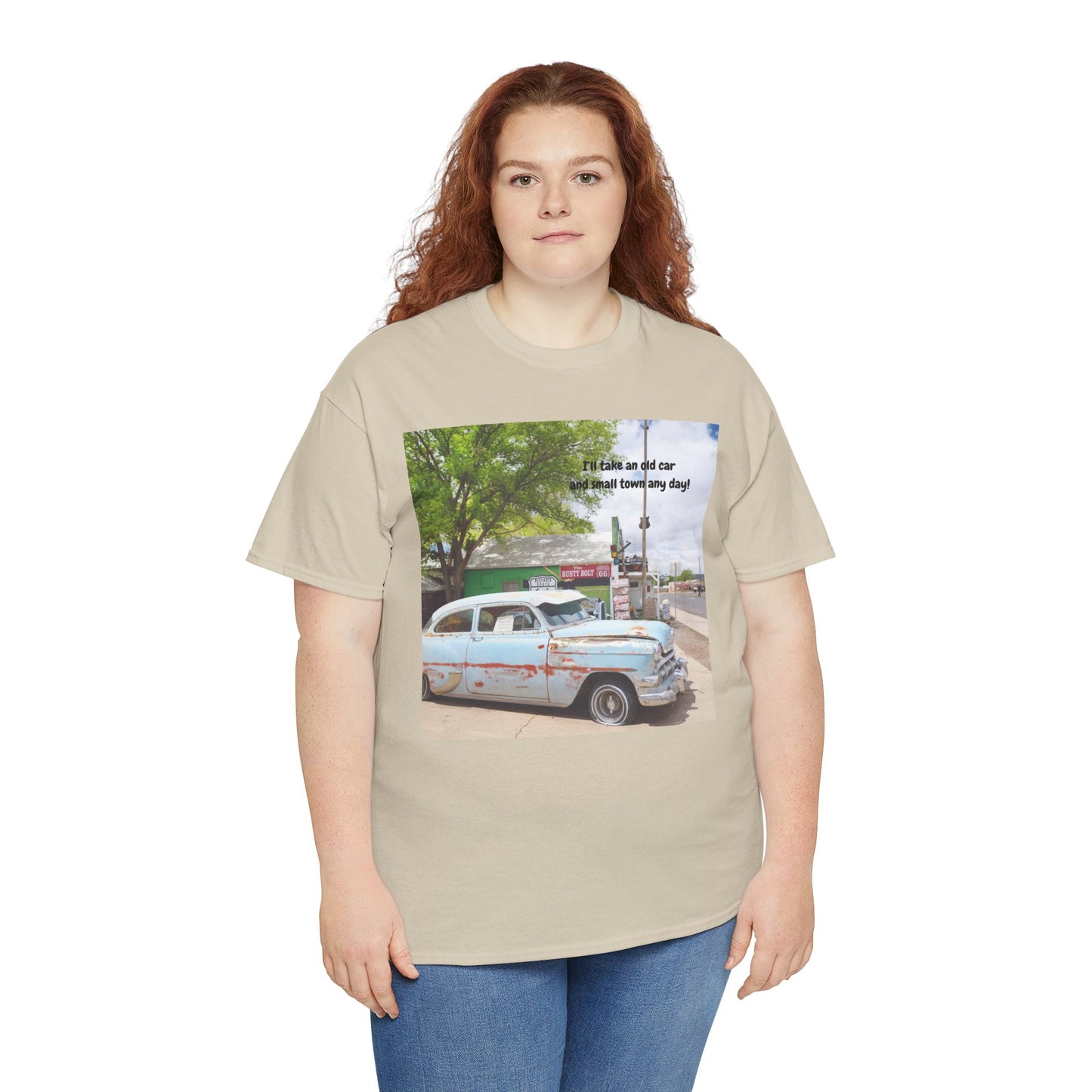Rustic Vintage Car Tee - Retro Aesthetic Graphic T-Shirt for Casual Outings, Gifts, Travel, Summer Wardrobe, Road Trip Wear