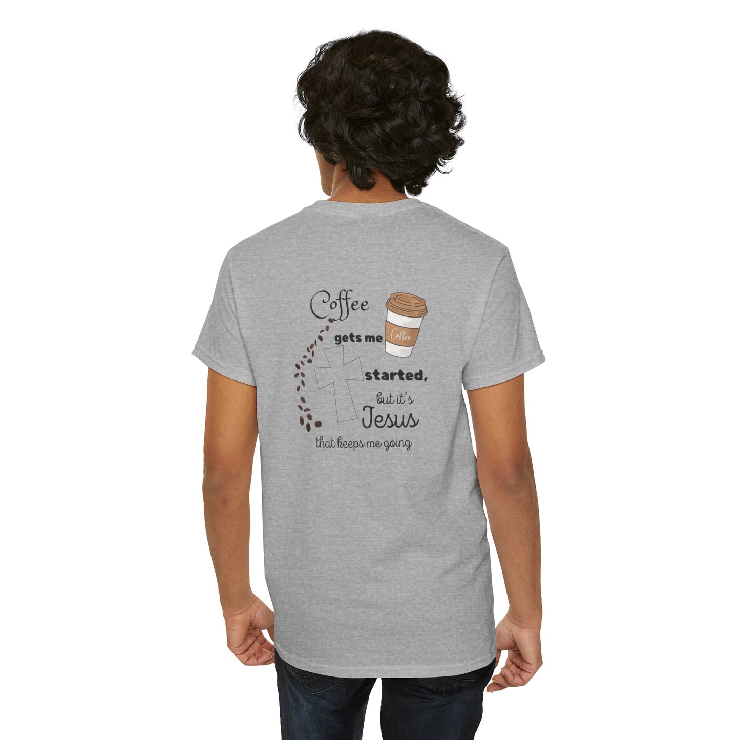 Coffee Time Unisex Heavy Cotton Tee - Faith & Caffeine Inspiration