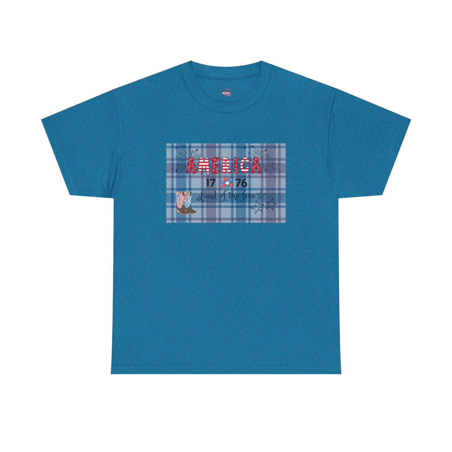Patriotic Unisex Heavy Cotton Tee | America 1776 Land of the Free