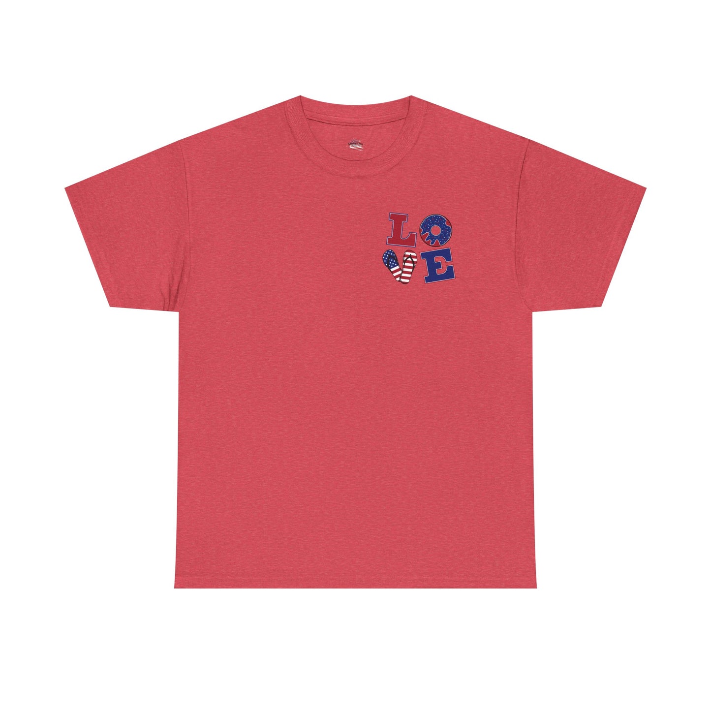 Patriotic Love Unisex Heavy Cotton Tee - God Bless the USA Design
