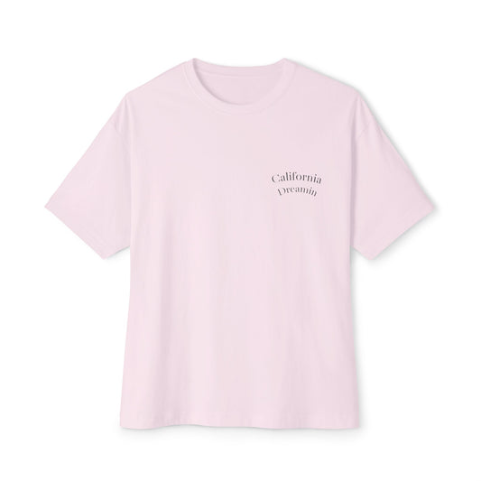 California Dreamin' Oversized Tee - Unisex Boxy T-Shirt with Sunset Graphic
