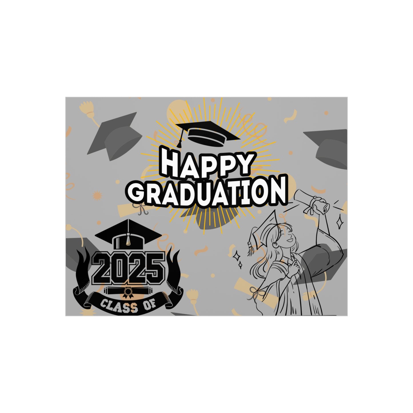 Graduation Foam Board Sign – Happy Graduation 2025 Decoration