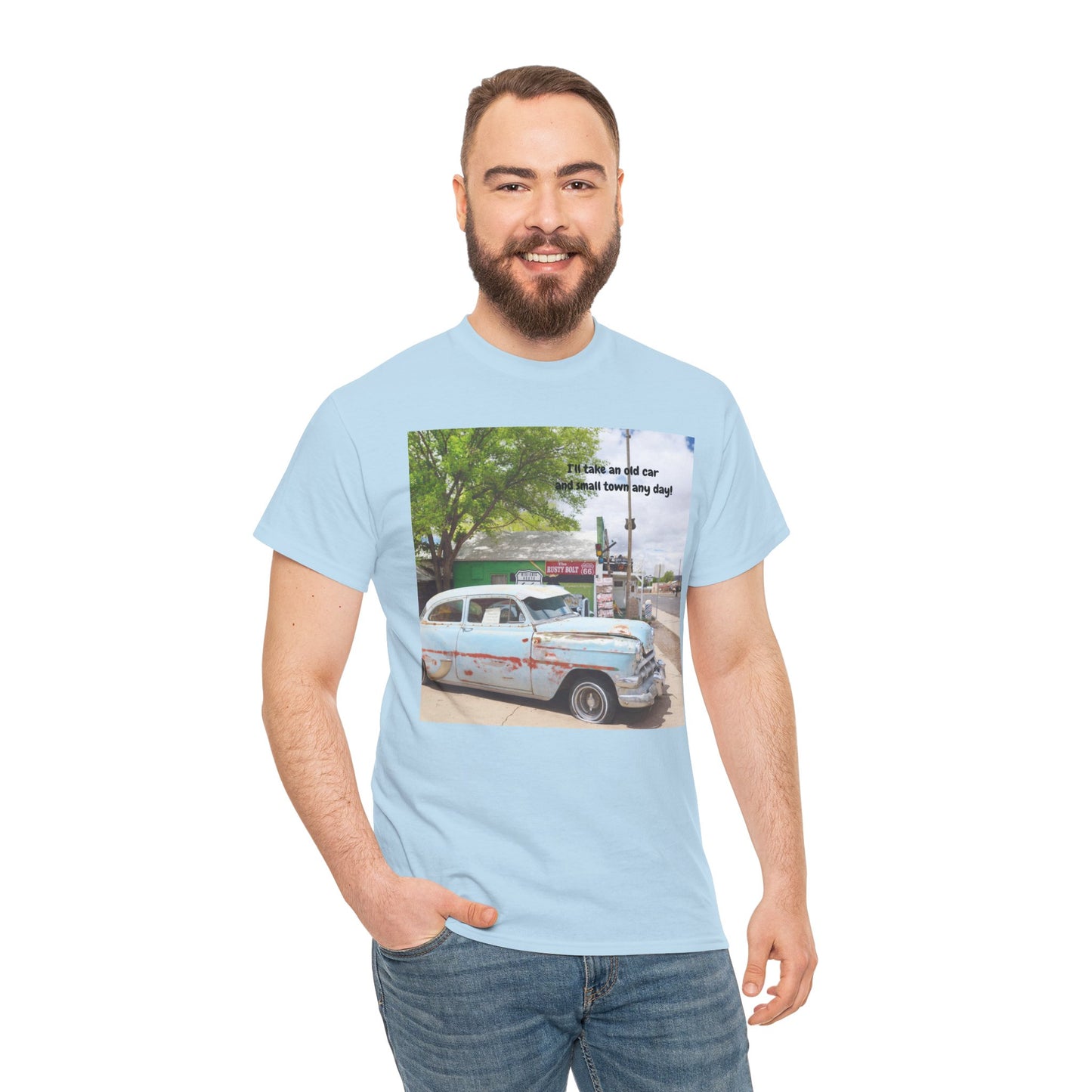 Rustic Vintage Car Tee - Retro Aesthetic Graphic T-Shirt for Casual Outings, Gifts, Travel, Summer Wardrobe, Road Trip Wear
