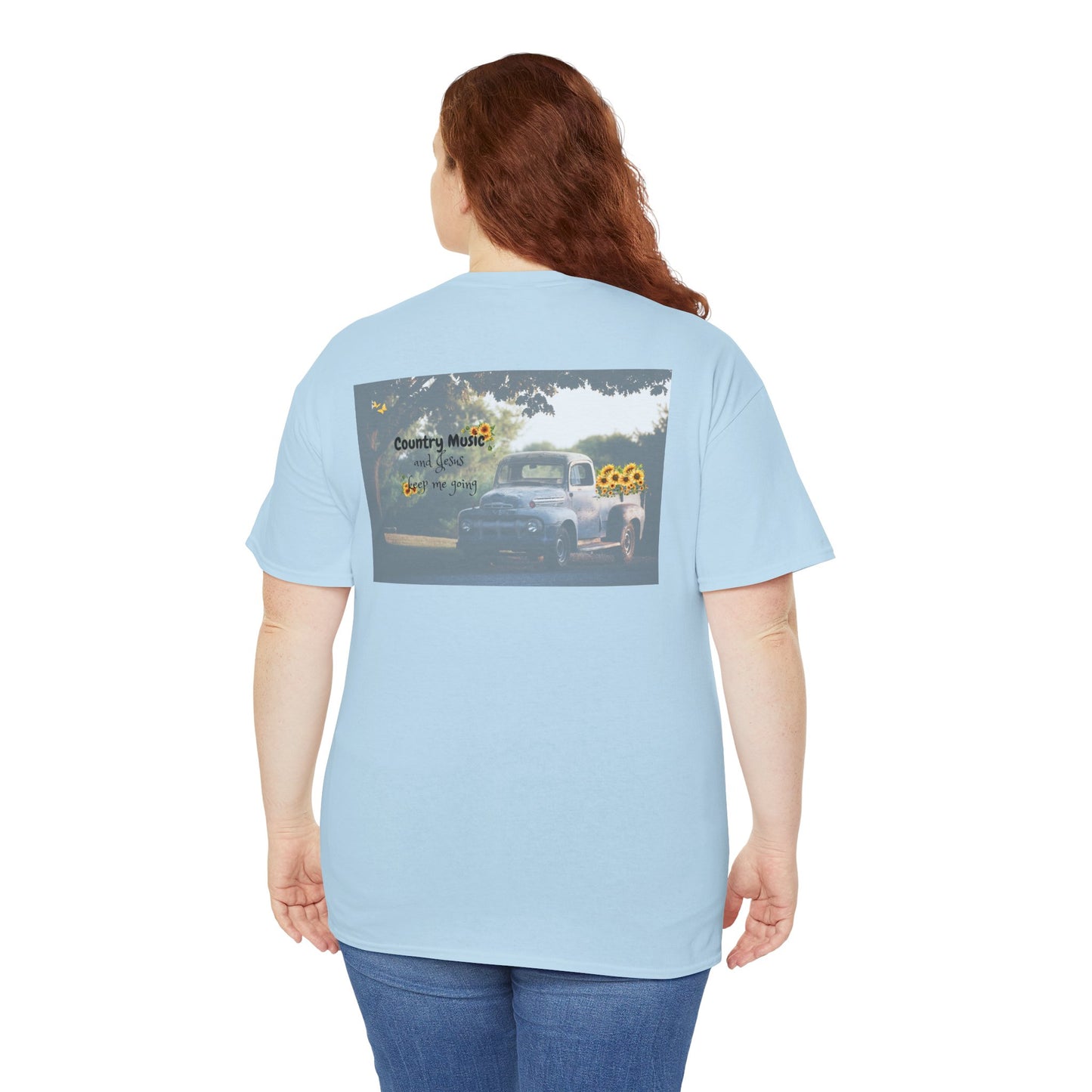 Unisex Heavy Cotton Tee with Country Music Design - Perfect for Music Lovers & Casual Outings