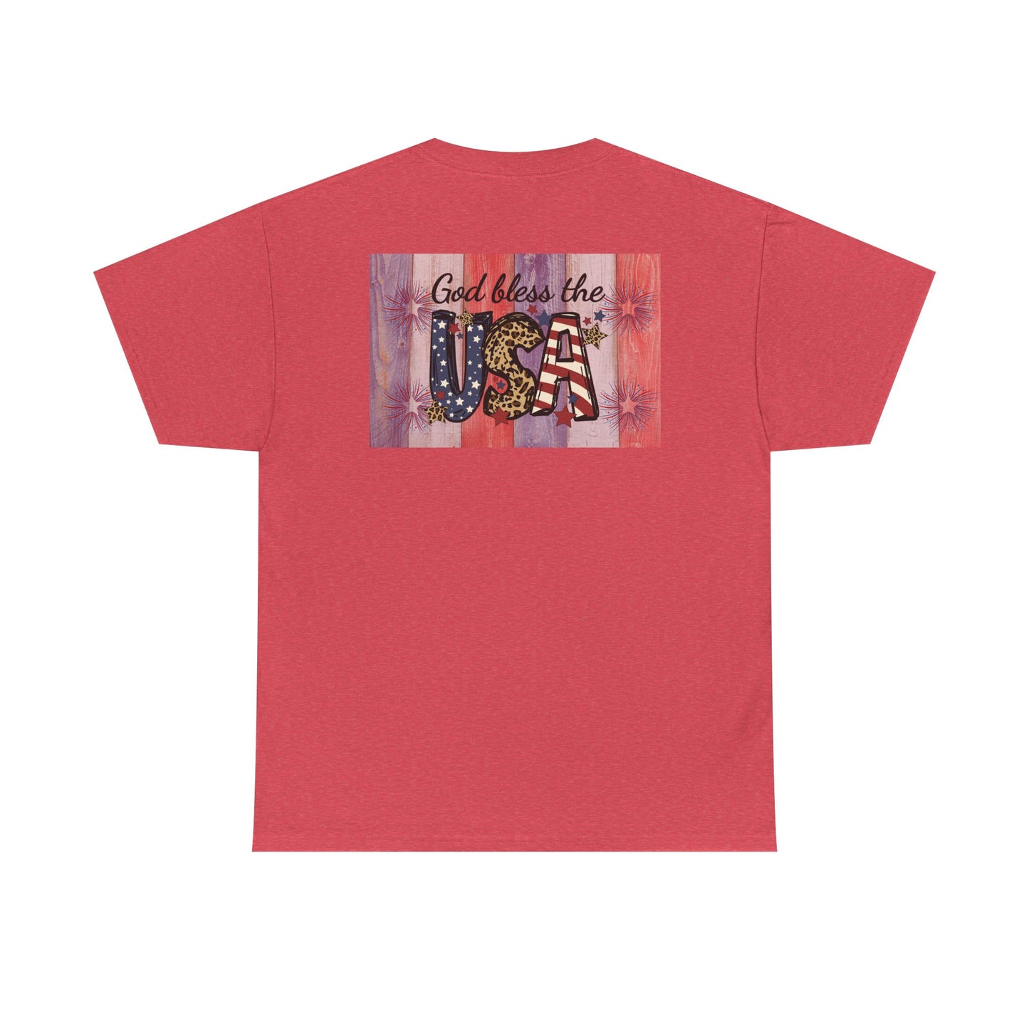 Patriotic Love Unisex Heavy Cotton Tee - God Bless the USA Design