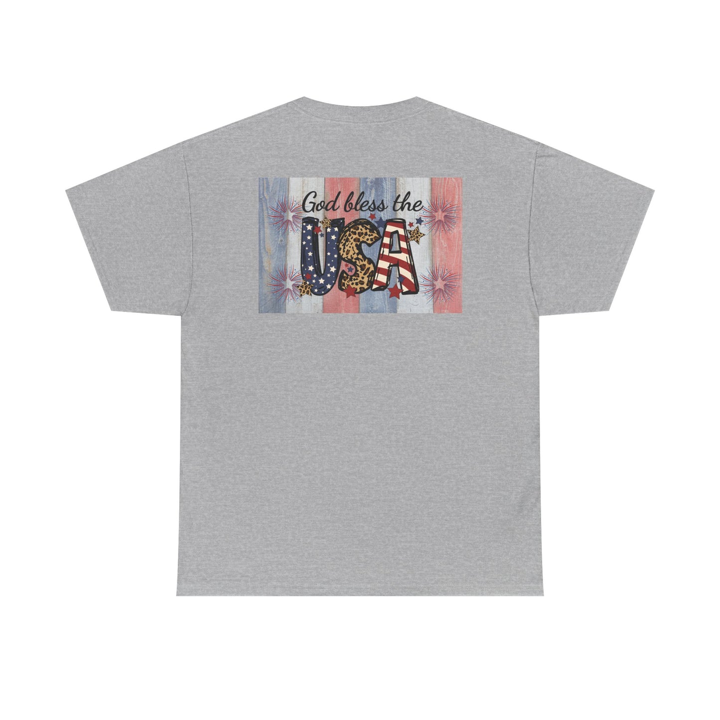 Patriotic Love Unisex Heavy Cotton Tee - God Bless the USA Design