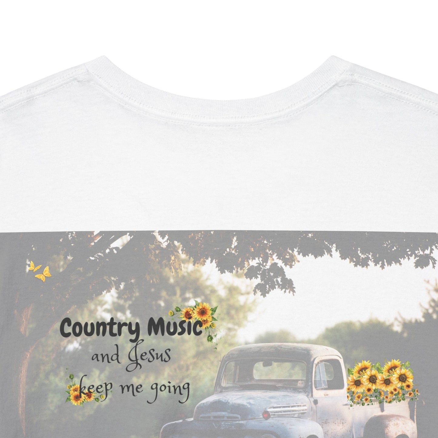 Unisex Heavy Cotton Tee with Country Music Design - Perfect for Music Lovers & Casual Outings