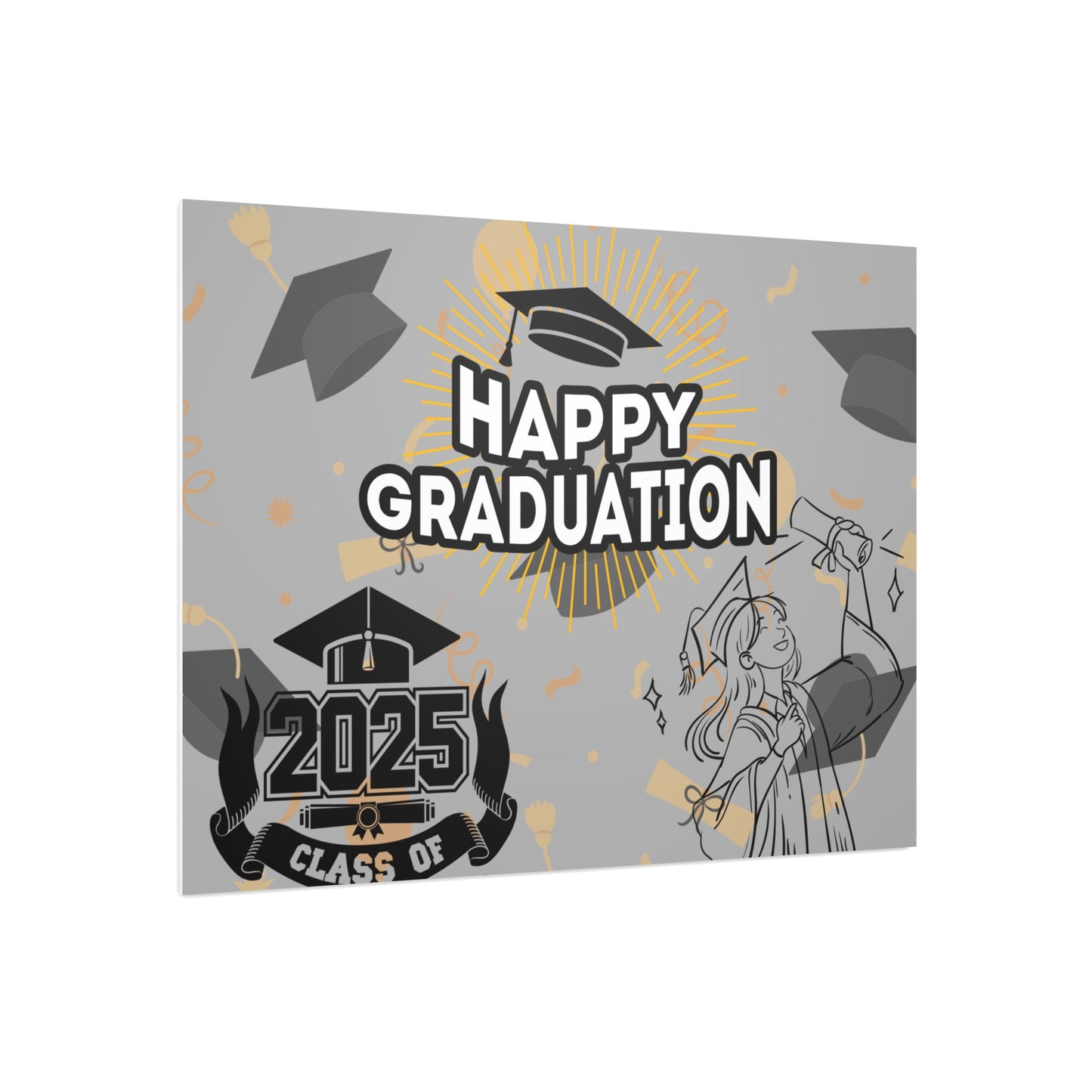 Graduation Foam Board Sign – Happy Graduation 2025 Decoration