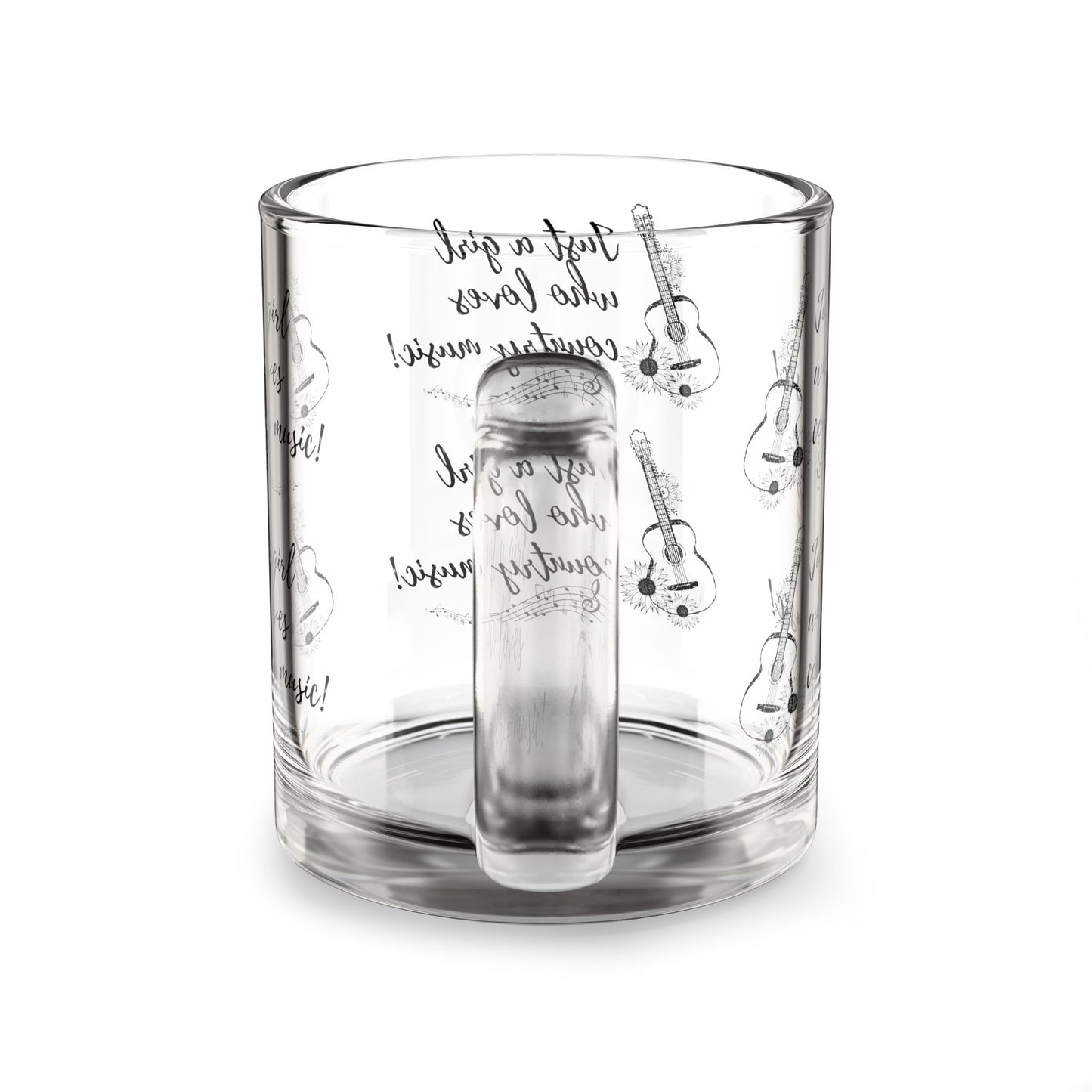 Just a Girl Who Loves Country Music Glass Mug - 10oz