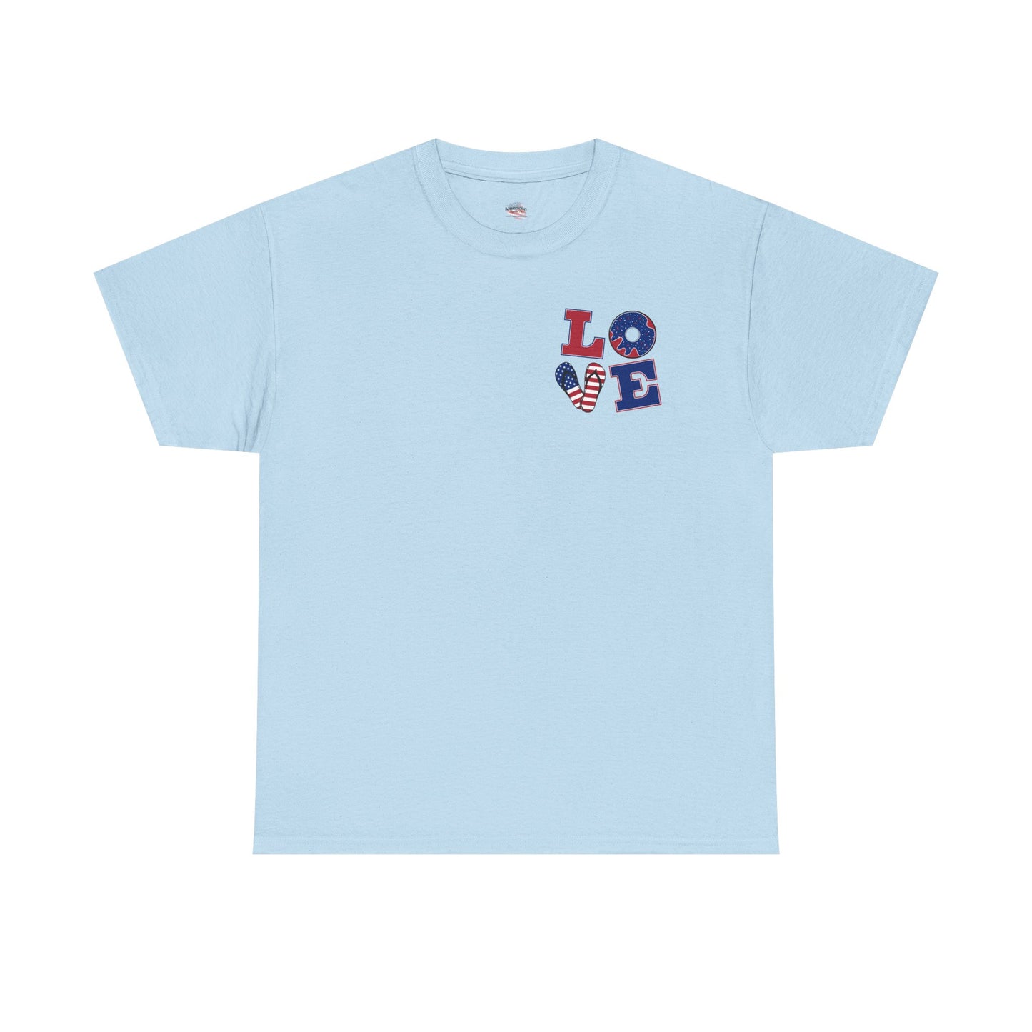 Patriotic Love Unisex Heavy Cotton Tee - God Bless the USA Design