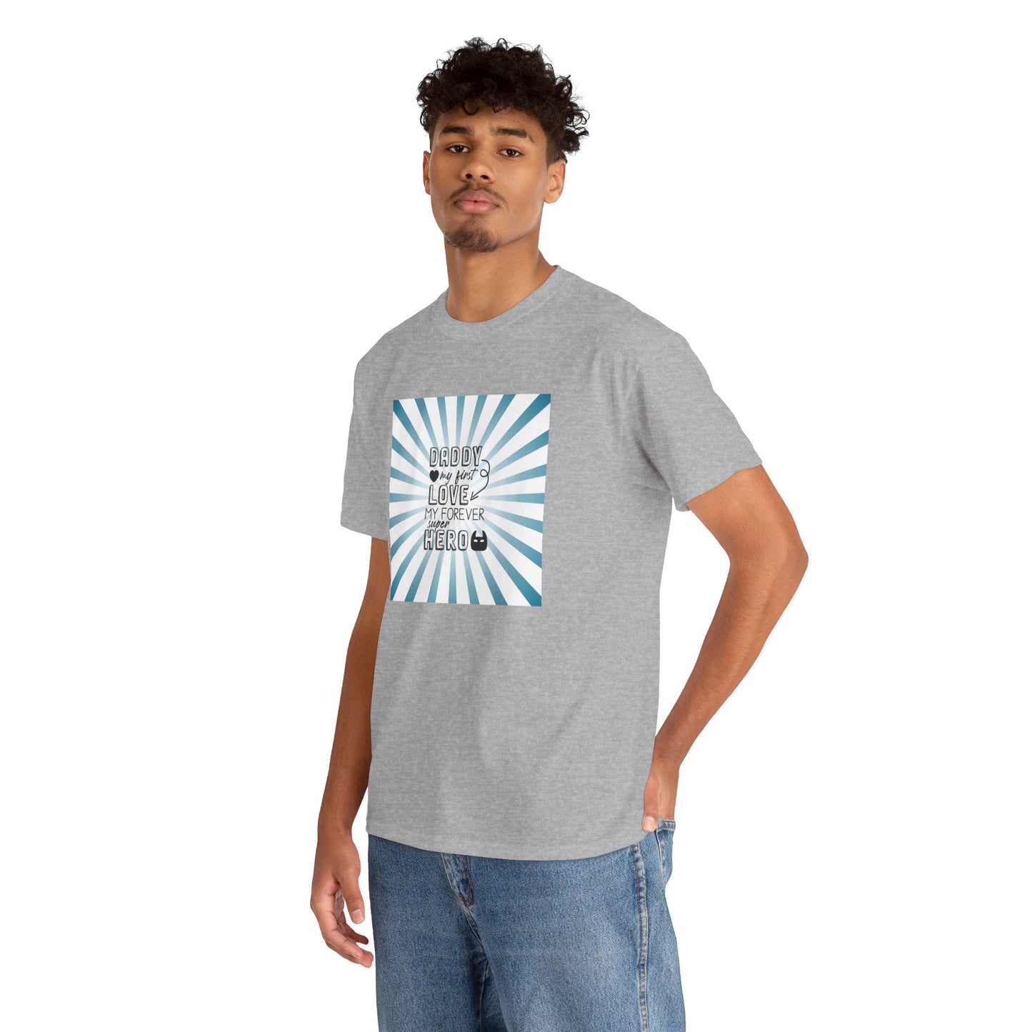 Daddy My Hero Unisex Heavy Cotton Tee - Perfect Gift for Father's Day