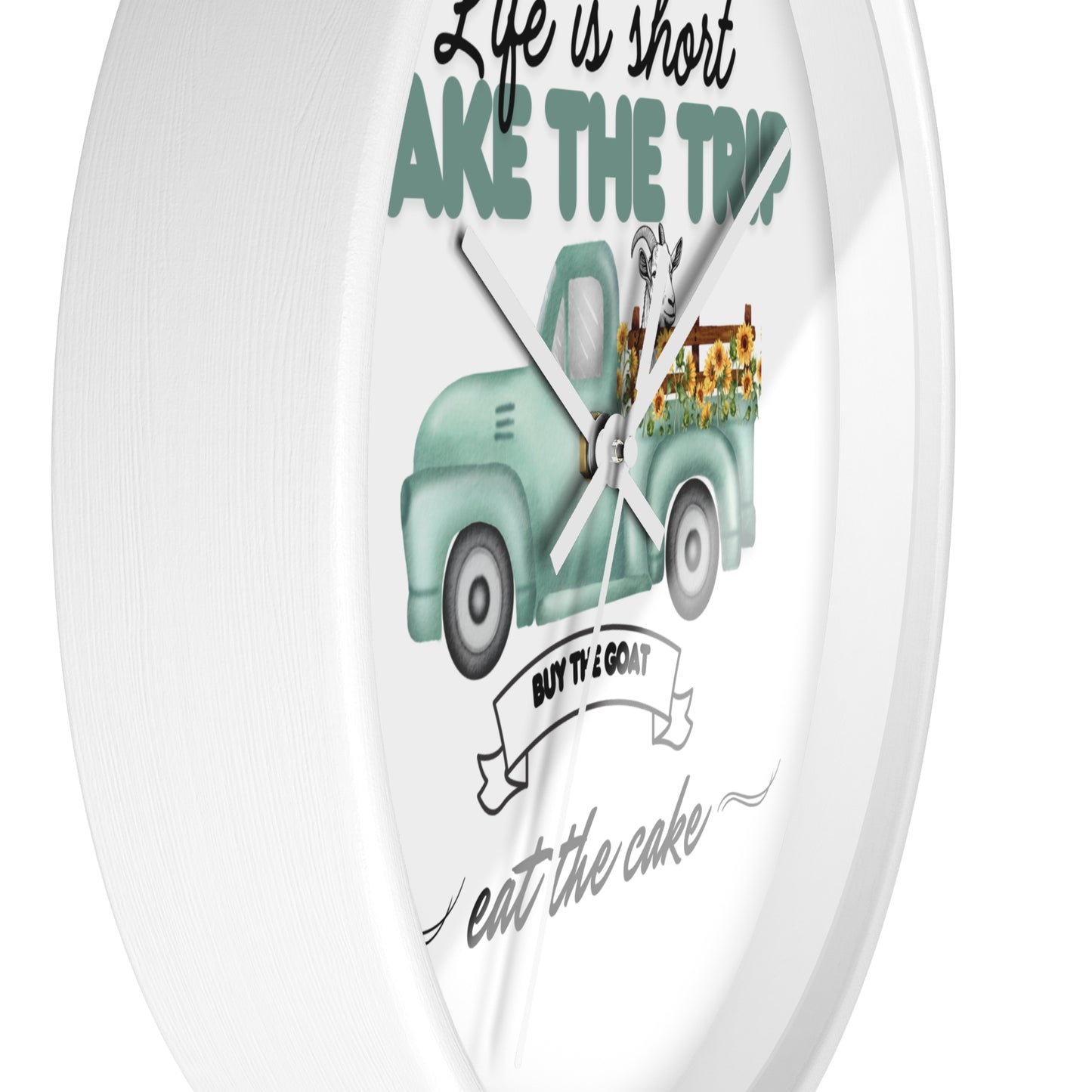 Rustic Farmhouse Wall Clock - 'Life is Short, Take the Trip' Decor for Home