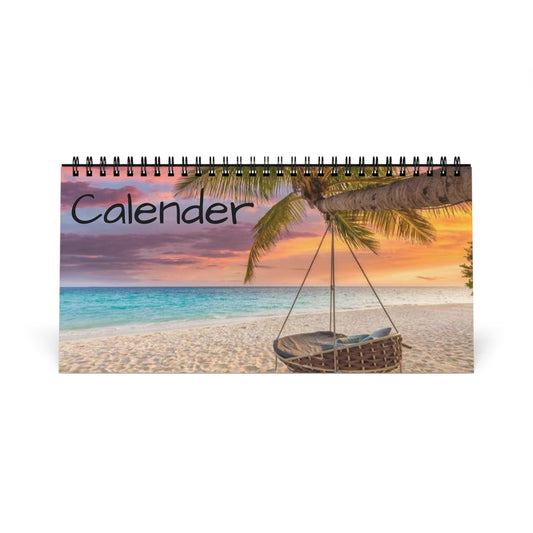 Tropical Desktop Calendar – Scenic Beach Theme for Home & Office