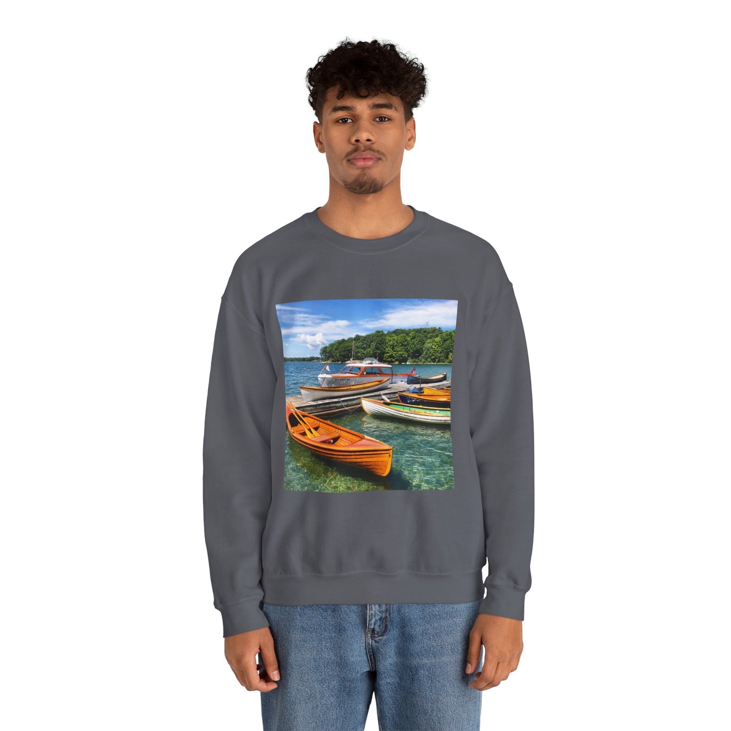 Scenic Boats Unisex Heavy Blend™ Crewneck Sweatshirt - Perfect for Nautical Enthusiasts