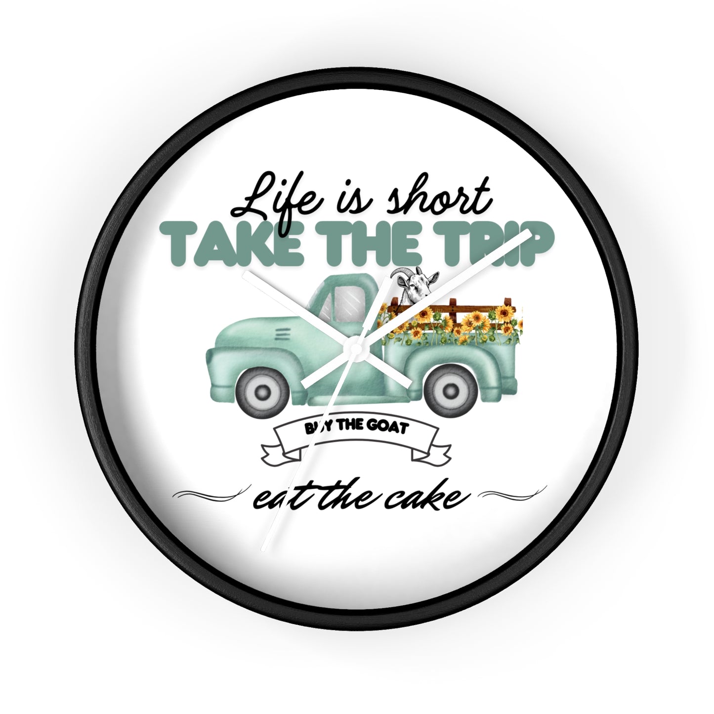 Rustic Farmhouse Wall Clock - 'Life is Short, Take the Trip' Decor for Home